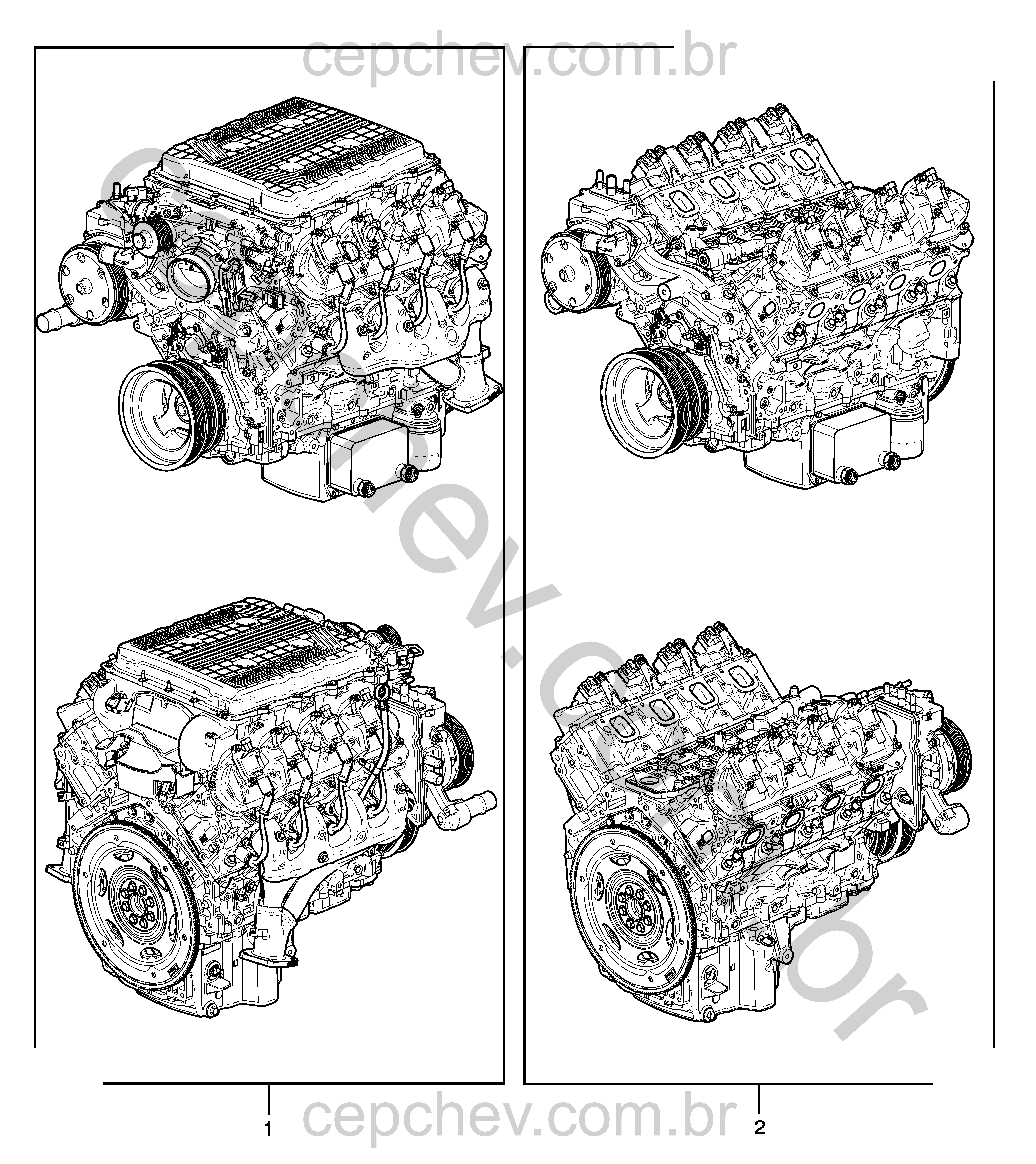 Conjunto motor 6.2L automático MI4 gasolina
