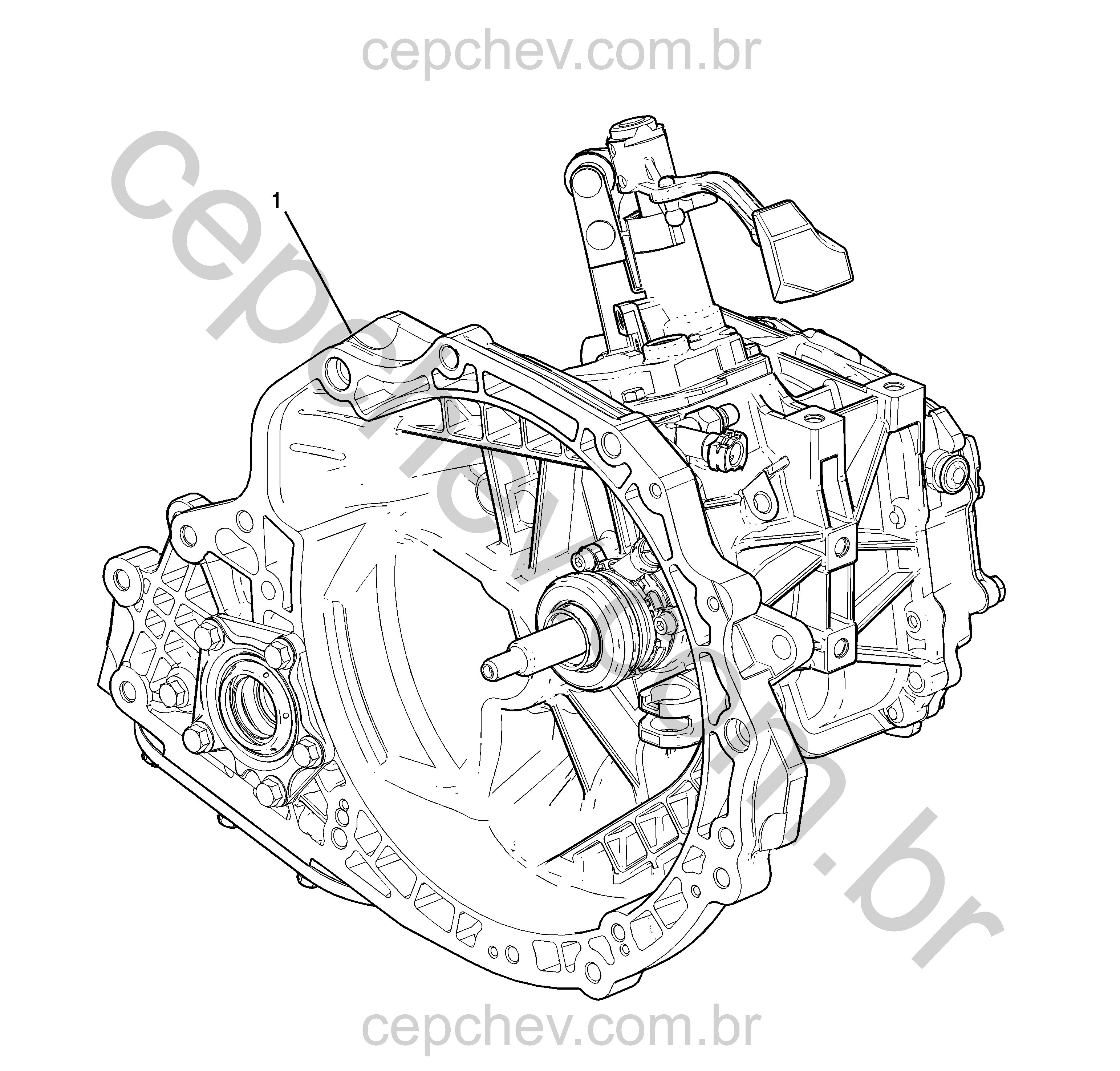 Transmissão manual 5 marchas D16 conjunto (2013–2014)