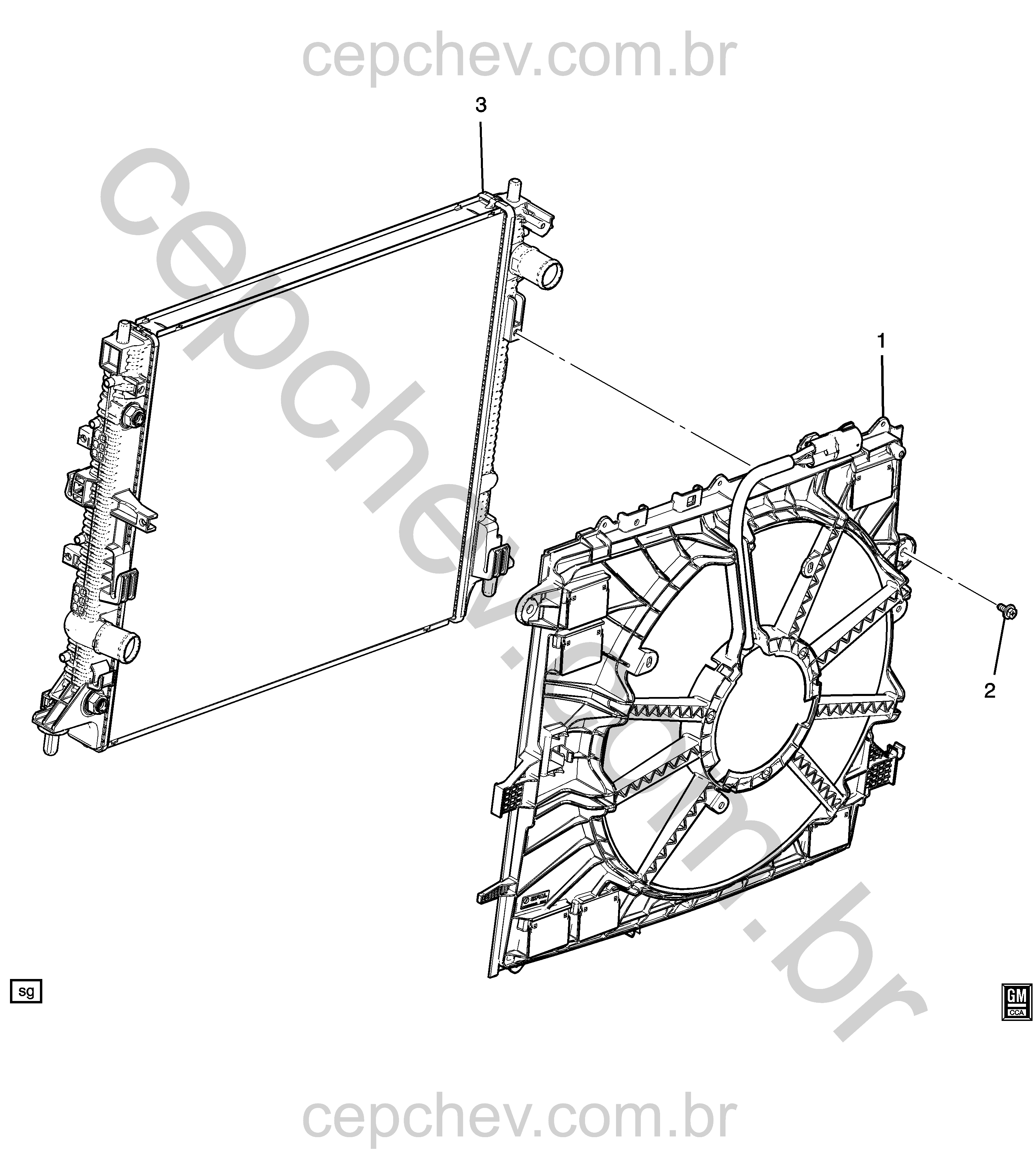 Ventoinha e sistema de arrefecimento do motor (LT4/6.2-6)