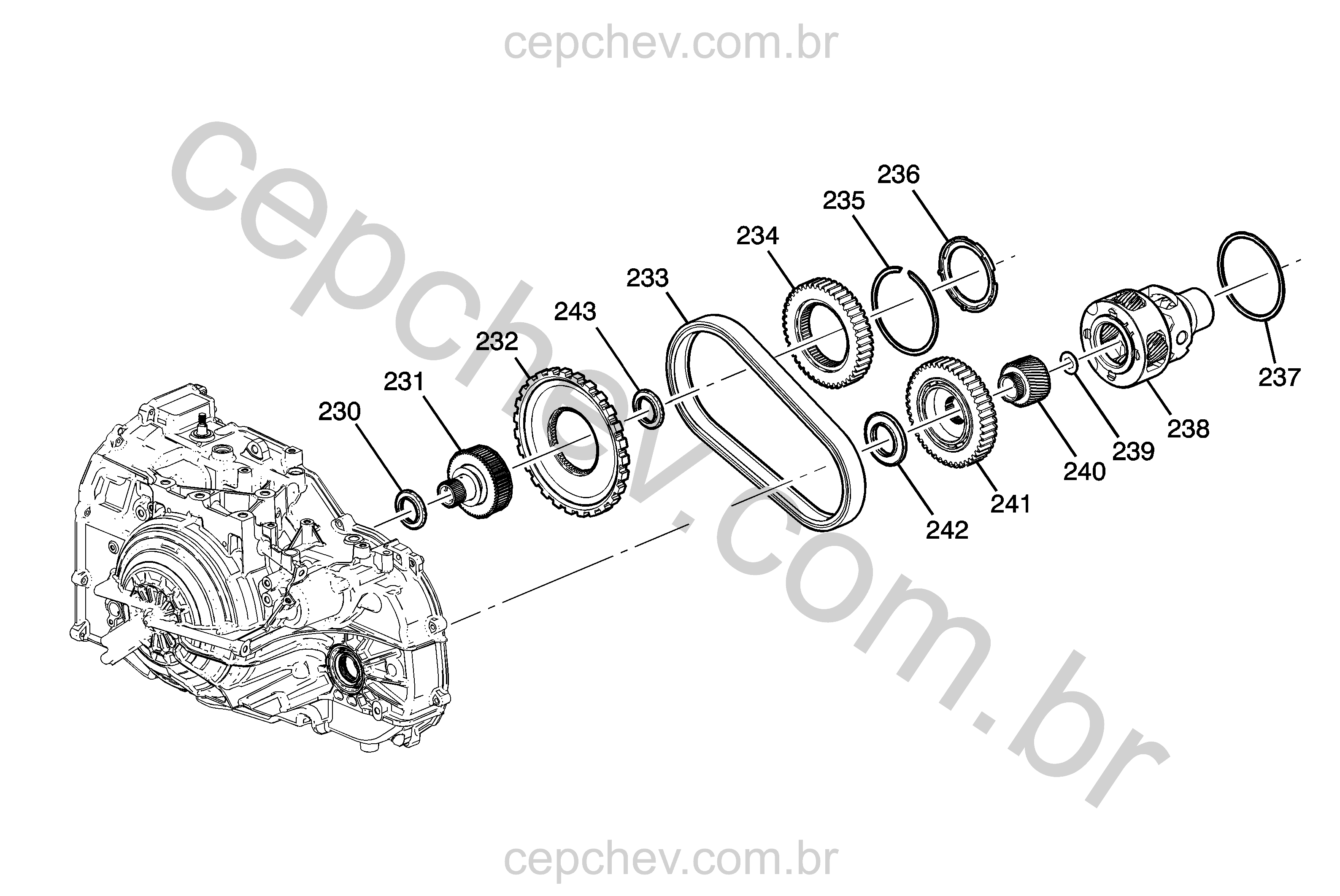 Transmissão automática articulação de acionamento (2020–2021) XJ26