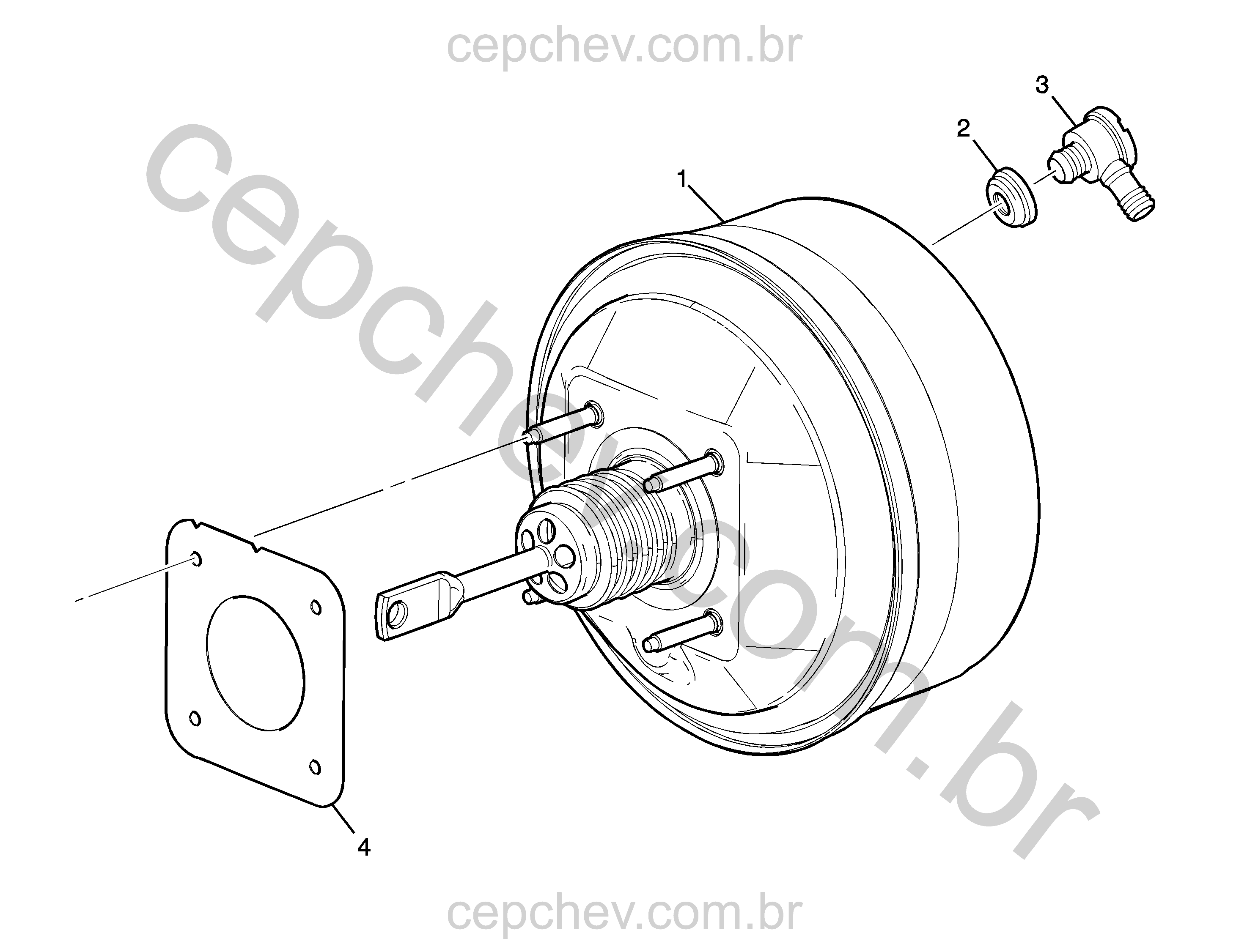 Servomotor do freio (2008–2010) e válvulas relacionadas