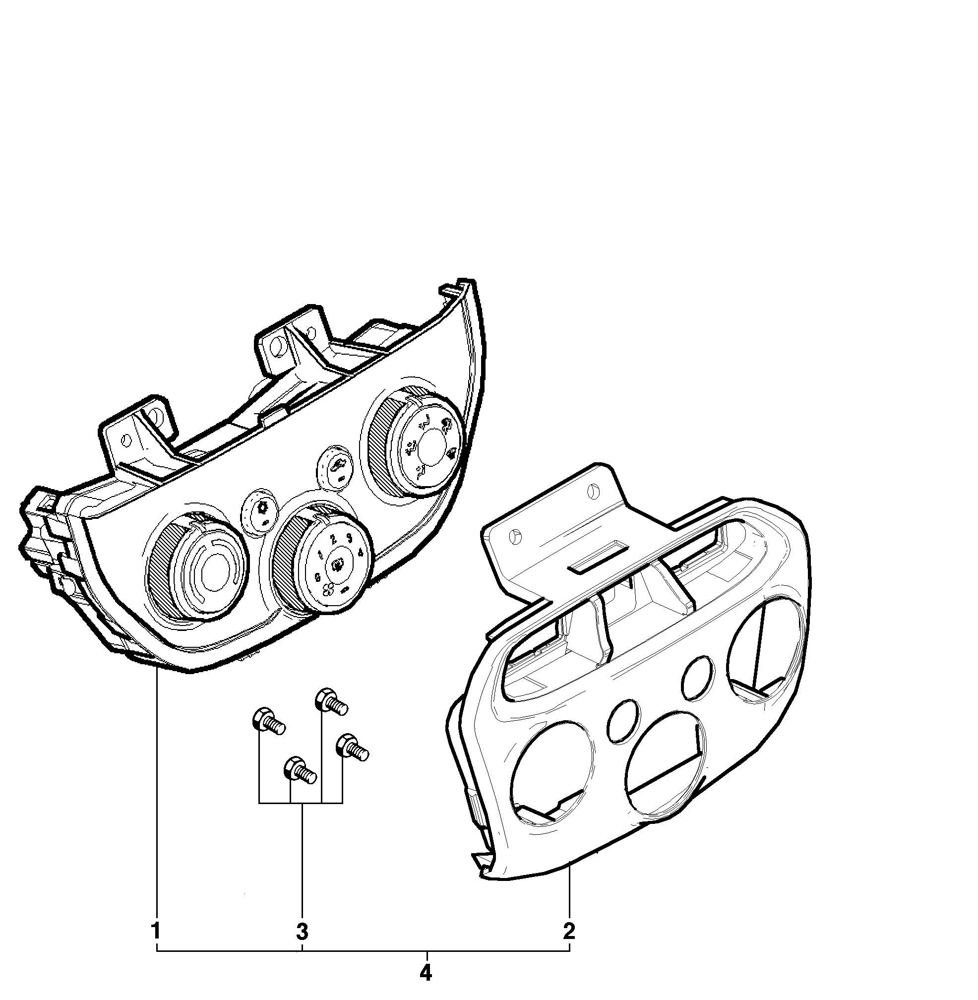 Pacote de acessórios para controle de ar-condicionado e aquecedor