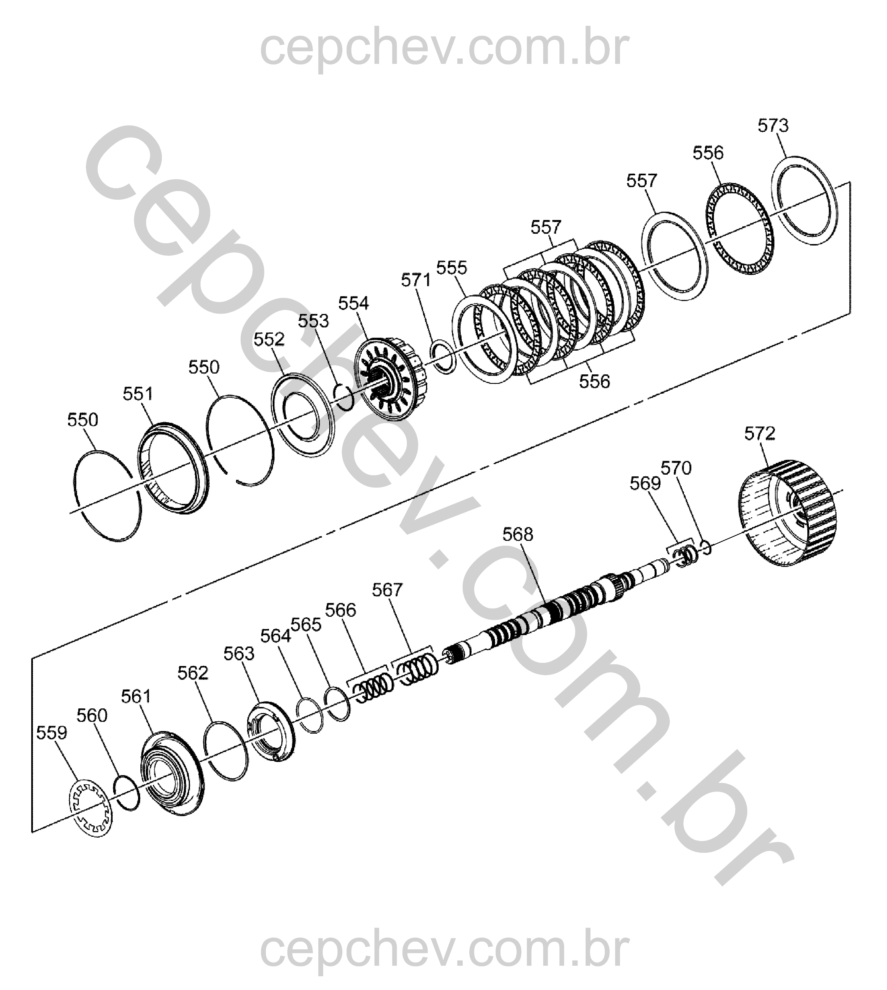 Transmissão automática 10L80 conjunto de embreagem 1-3-5-6-7-8-9