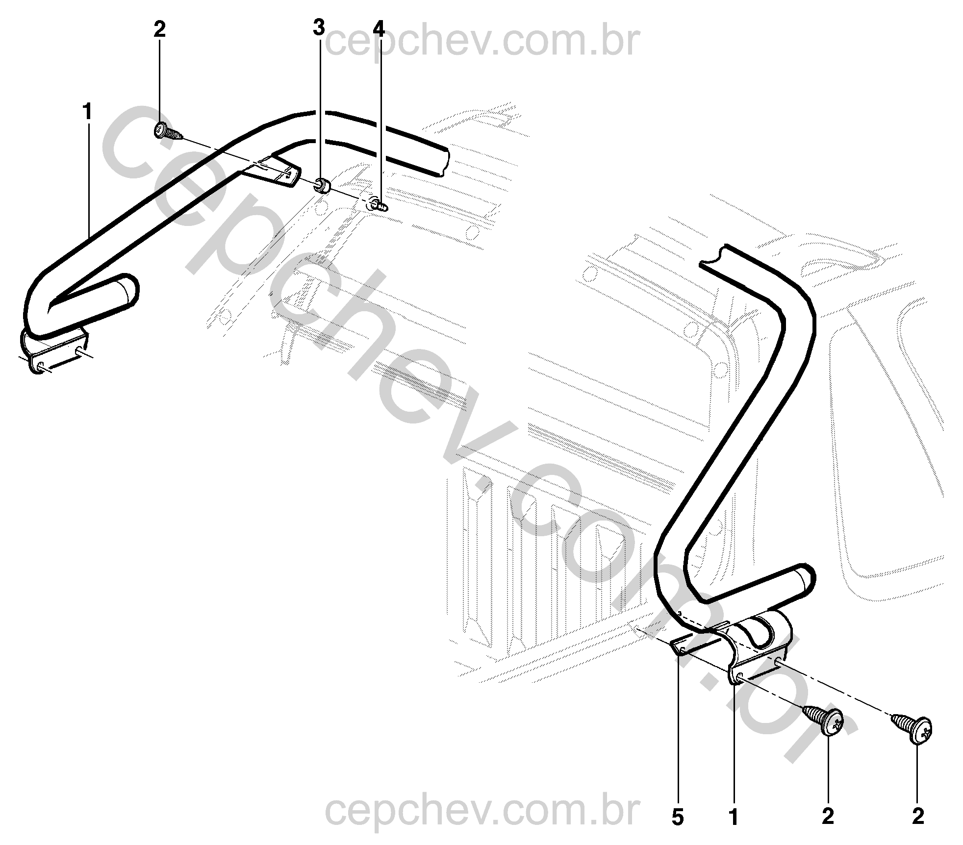 Barra de proteção da cabine e acessórios para pick-up
