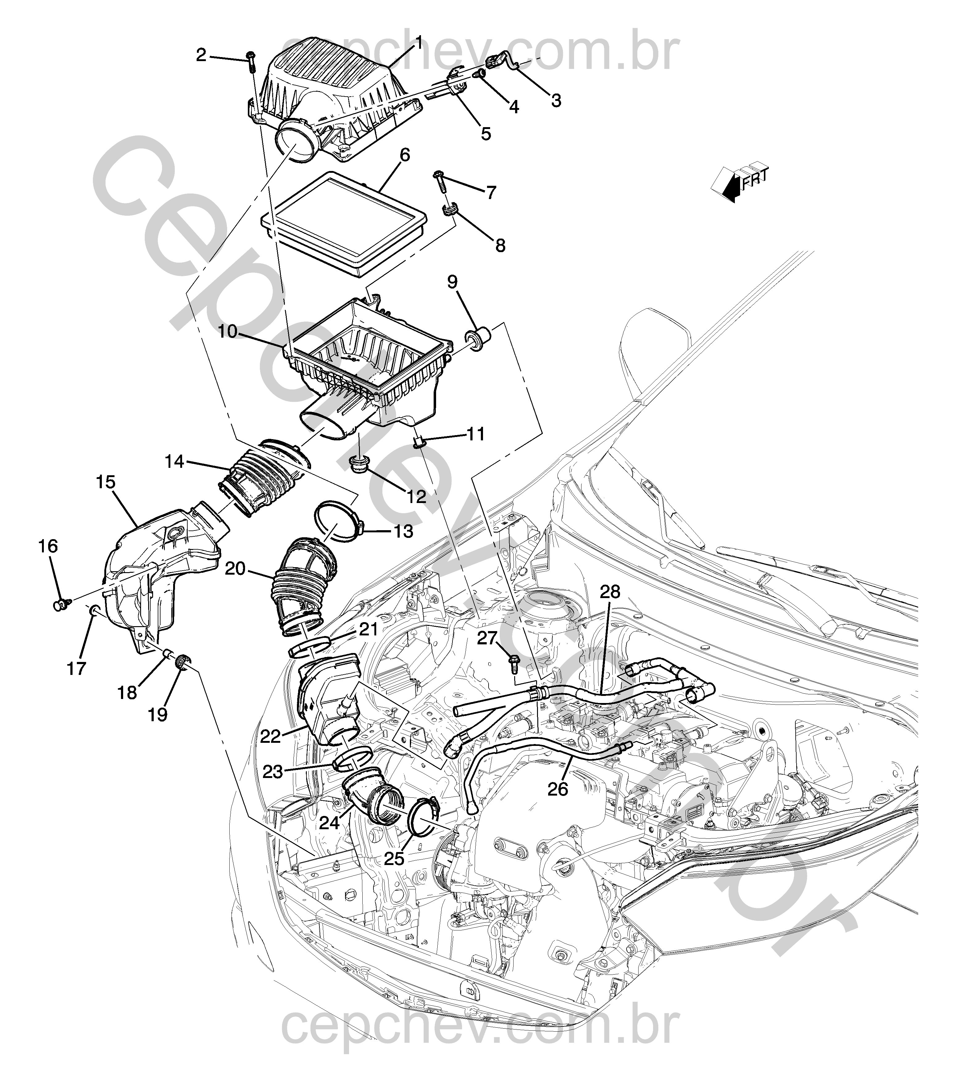 Sistema de entrada de ar 2.0X (2018–2019) XH, XJ26