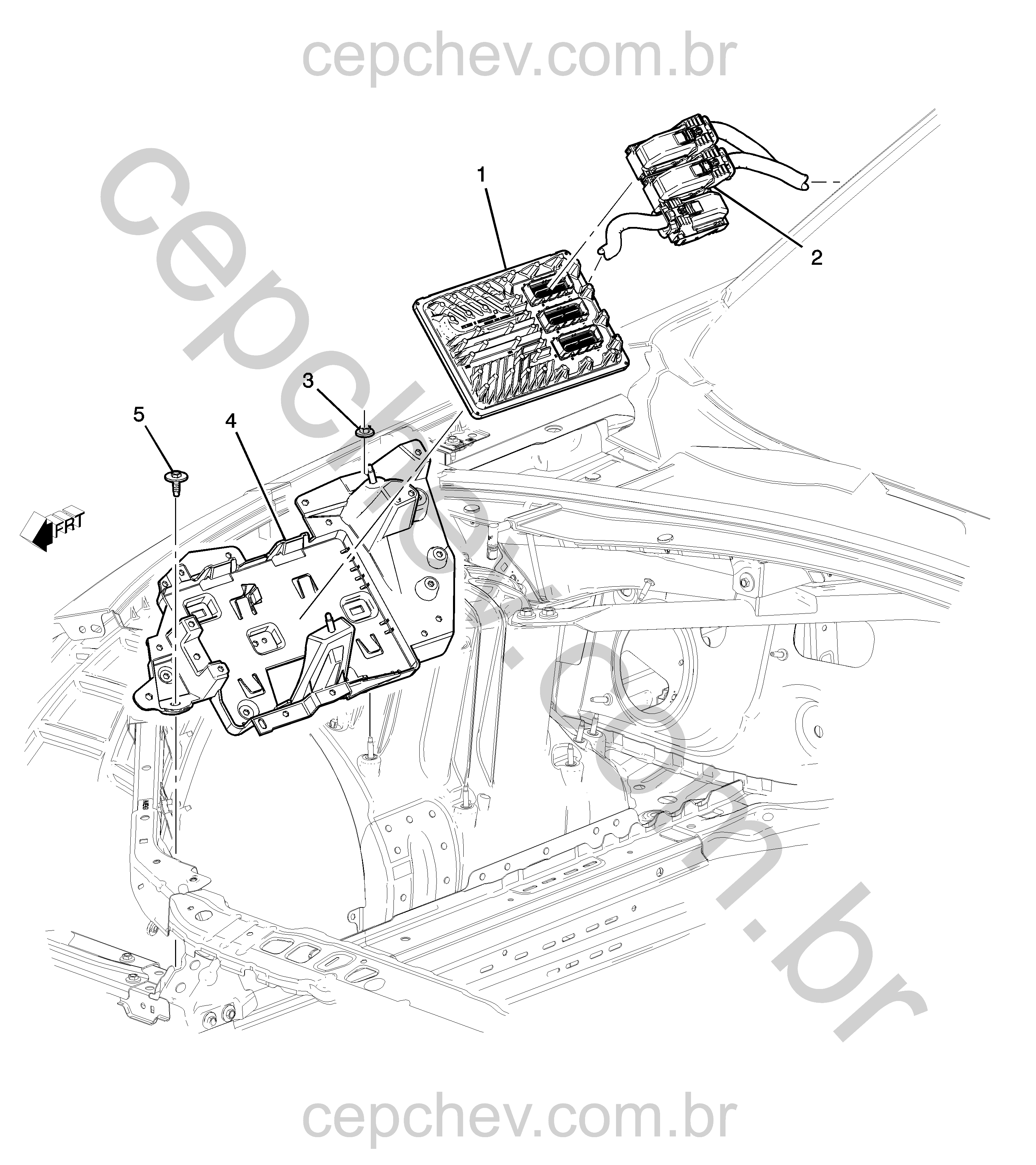 Módulo ECM e peças relacionadas para controle do motor LGX 3.6S