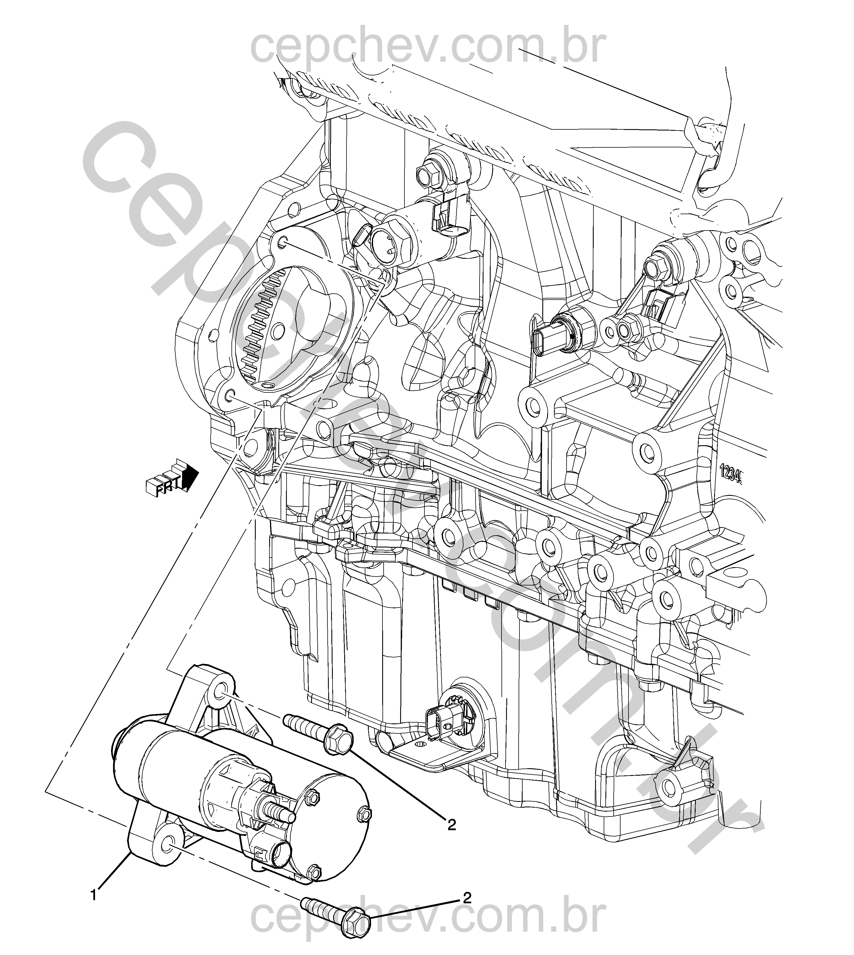Suporte do motor de arranque 2.0x (LTG)