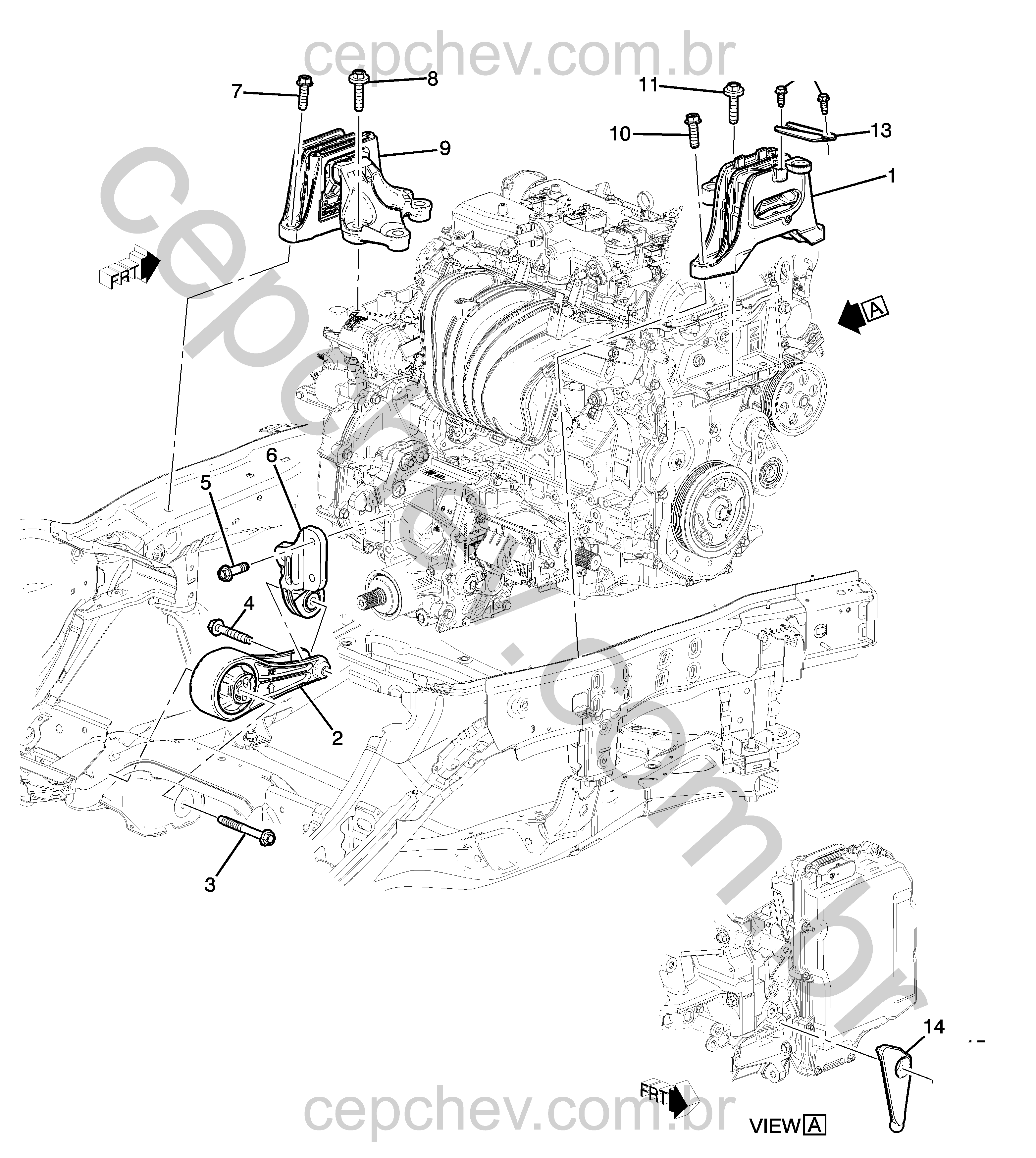 Montagem motor e transmissão 2.0X automático (2018) (1)