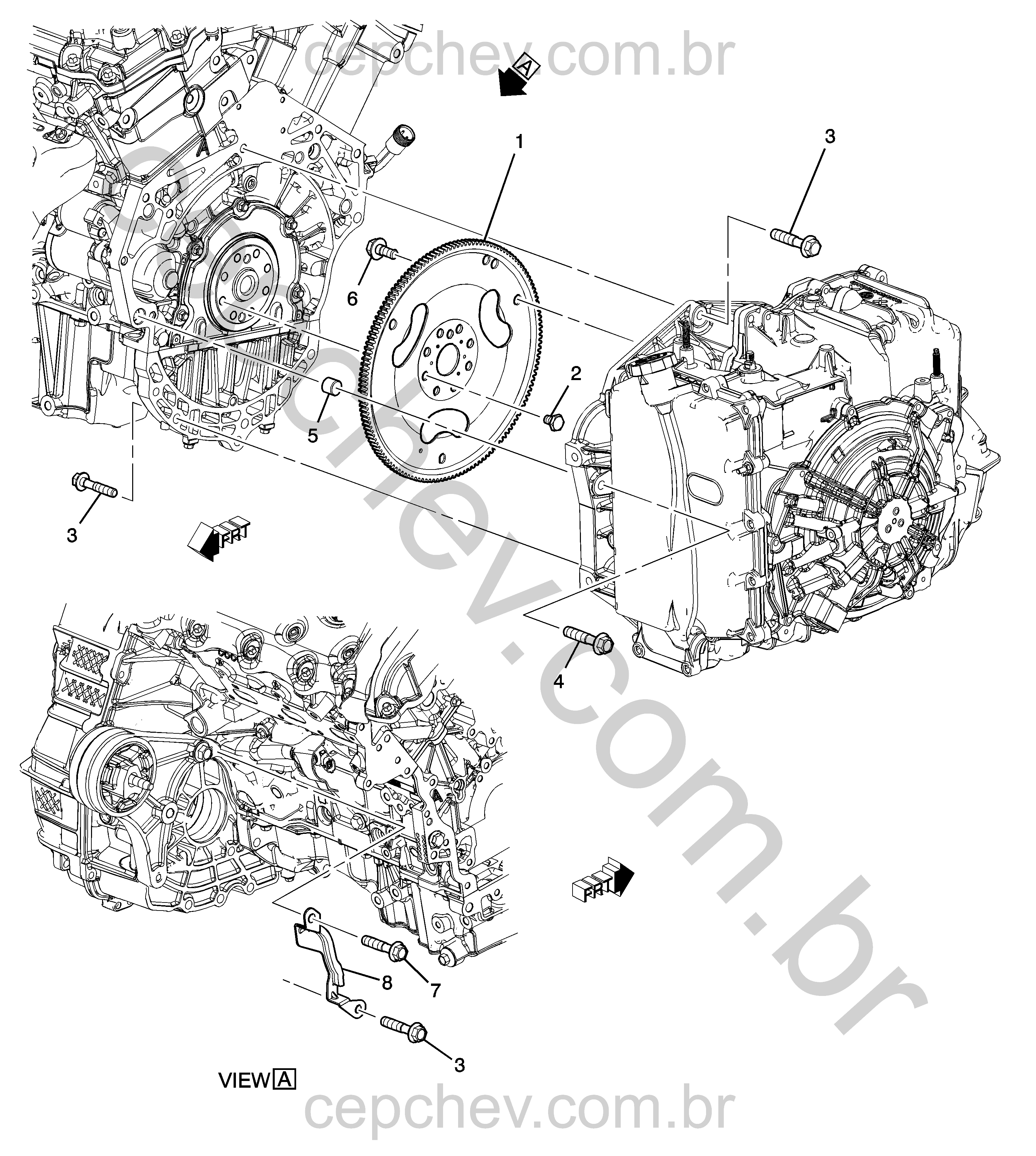 Proteções e fixação do conversor de torque e transmissão (LY7/3.6)
