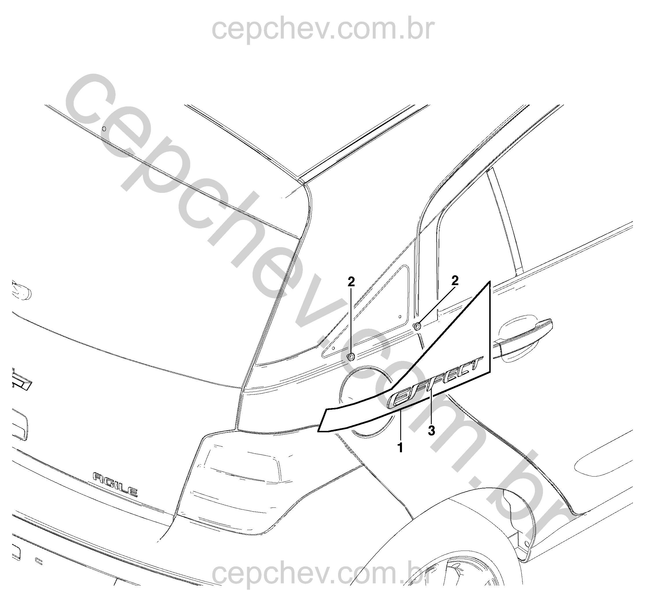 Enfeites e aplicações para carroceria série Effect (HWT)