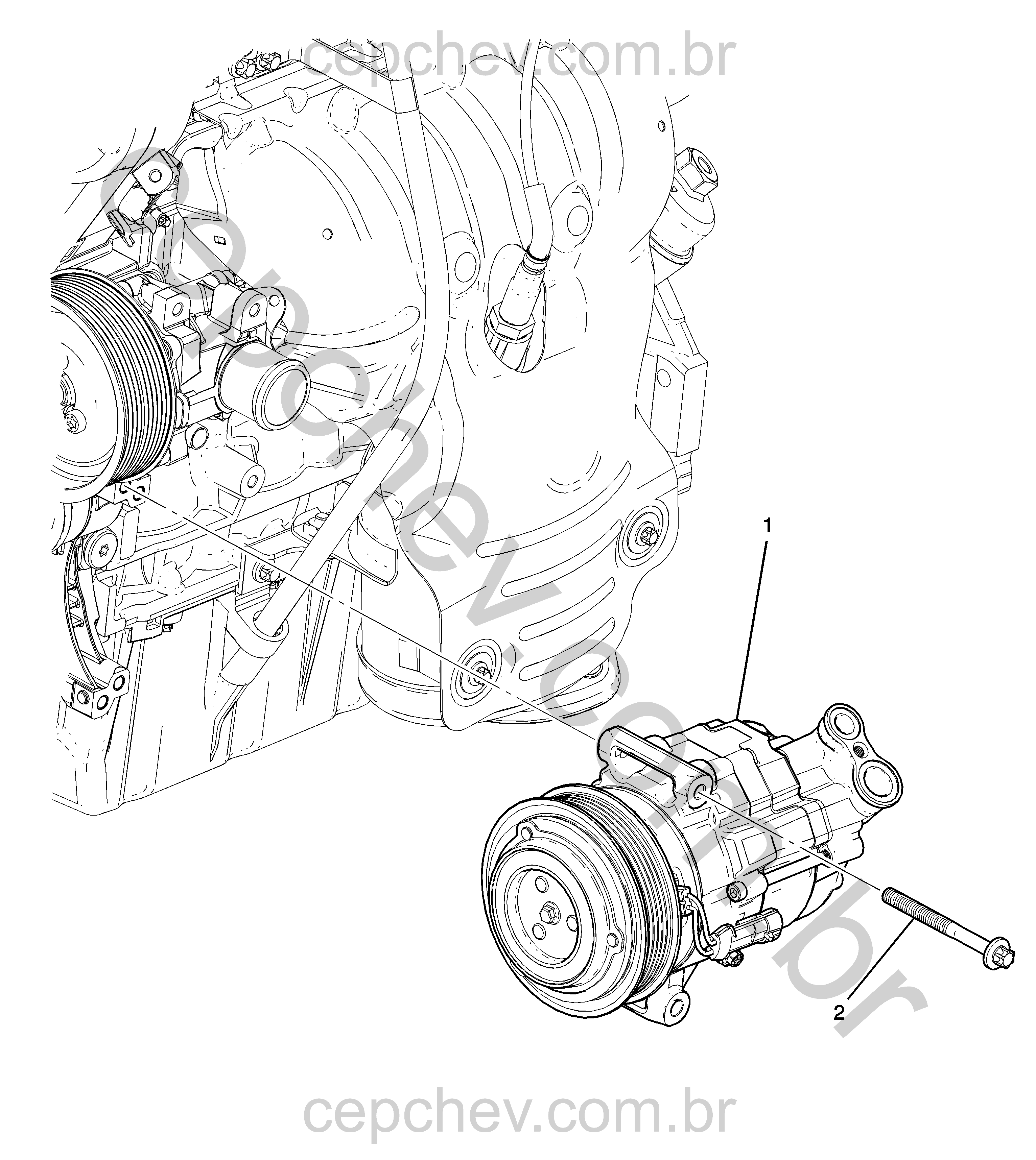 Ar-condicionado montagem compressor (LFJ/1.6-0) (2012)