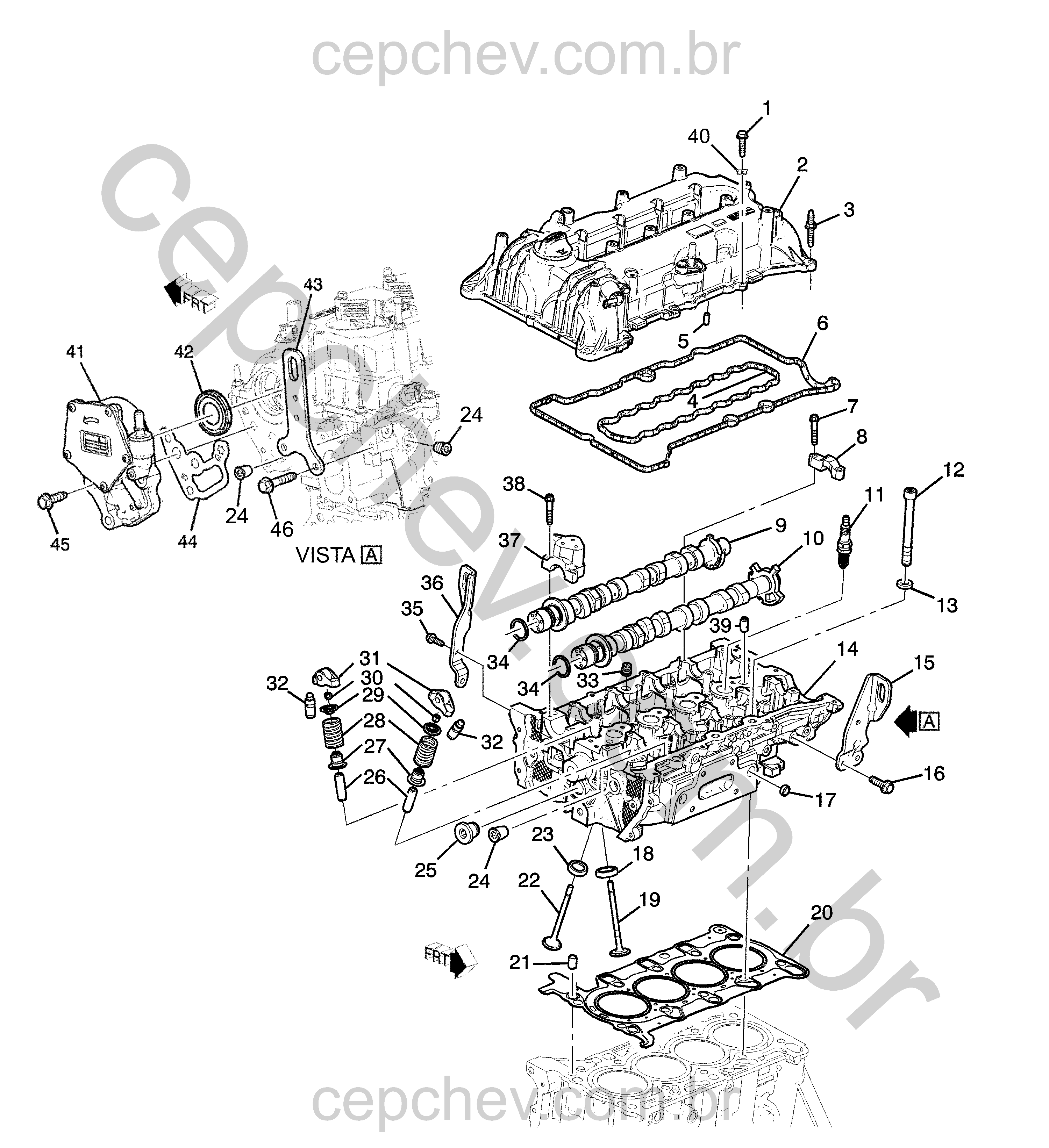 Cabeçote, cilindro e peças relacionadas do motor 1.4L L4 part 2