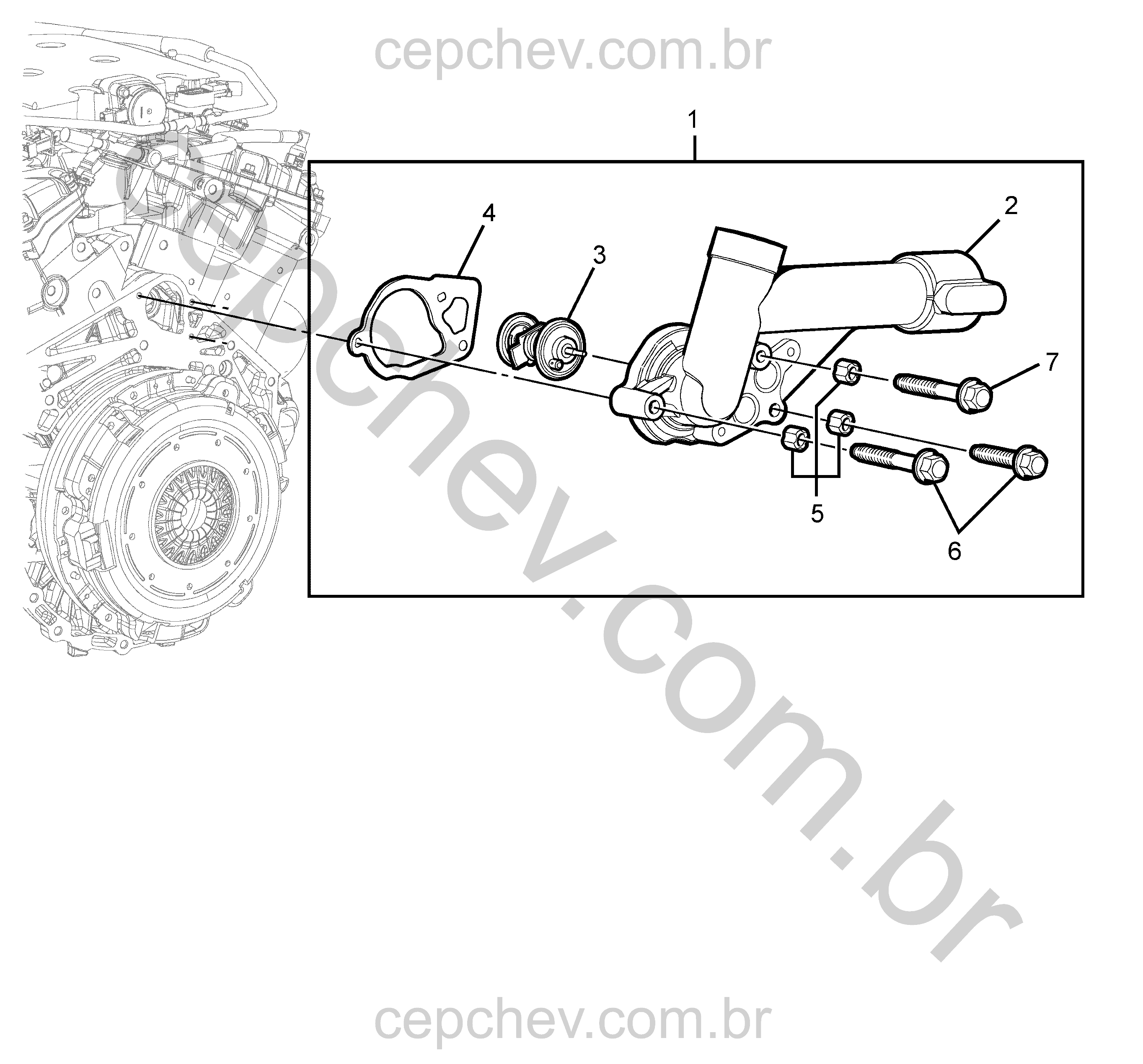 Motor V6 termostato e sistema de arrefecimento do compartimento