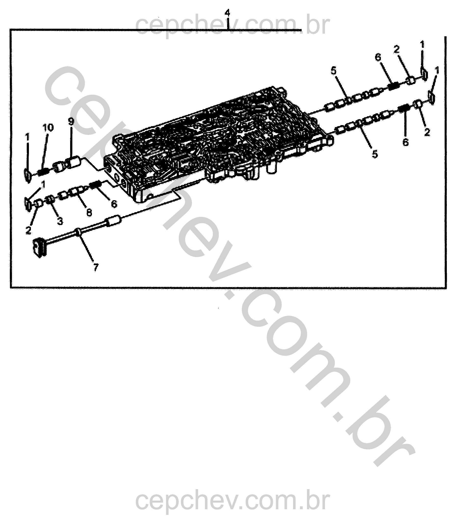 Transmissão automática conjunto válvulas reguladoras e solenoides seletoras