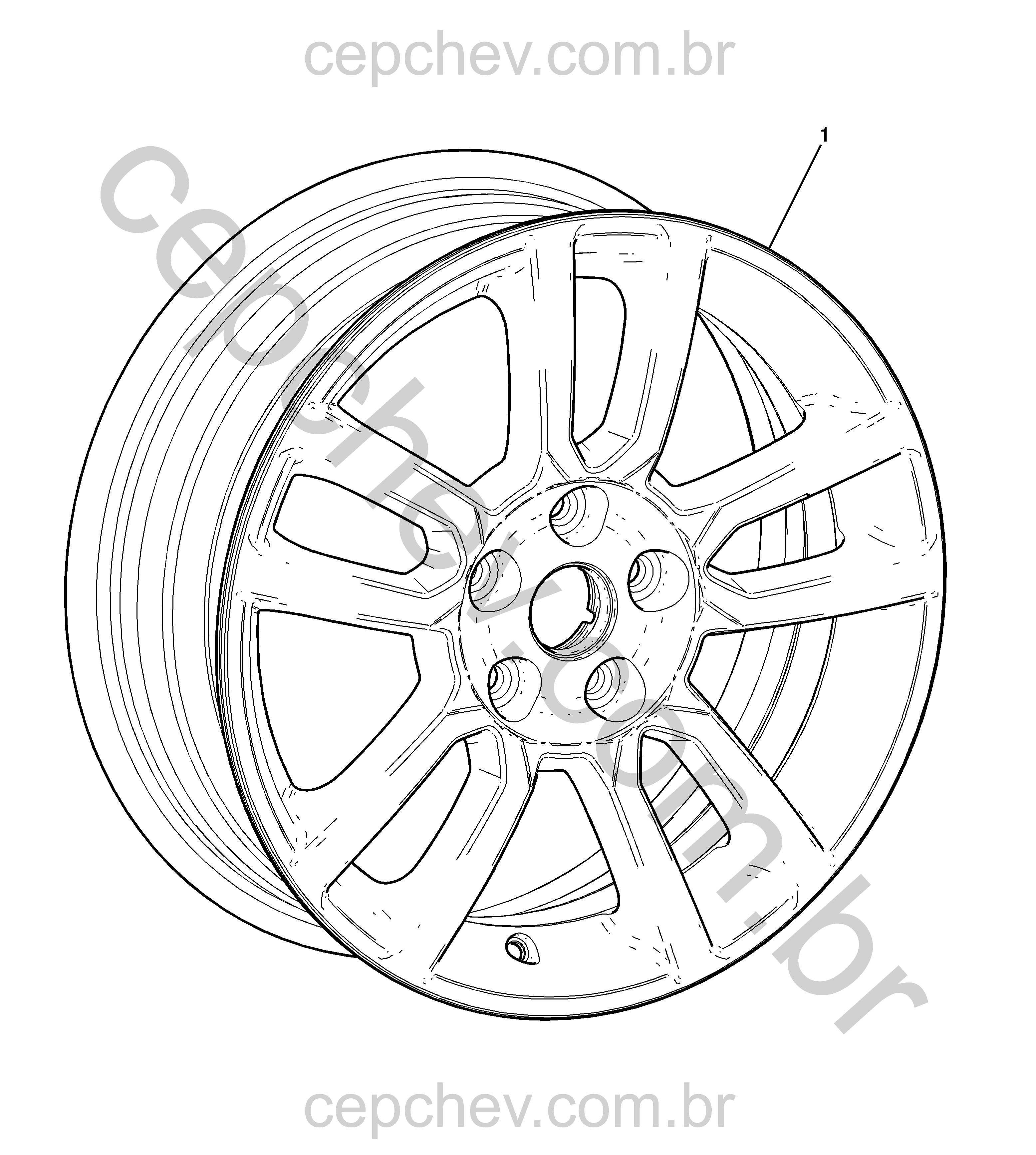 Pacote acessórios roda 16x6 projeto 5 parafusos 55b