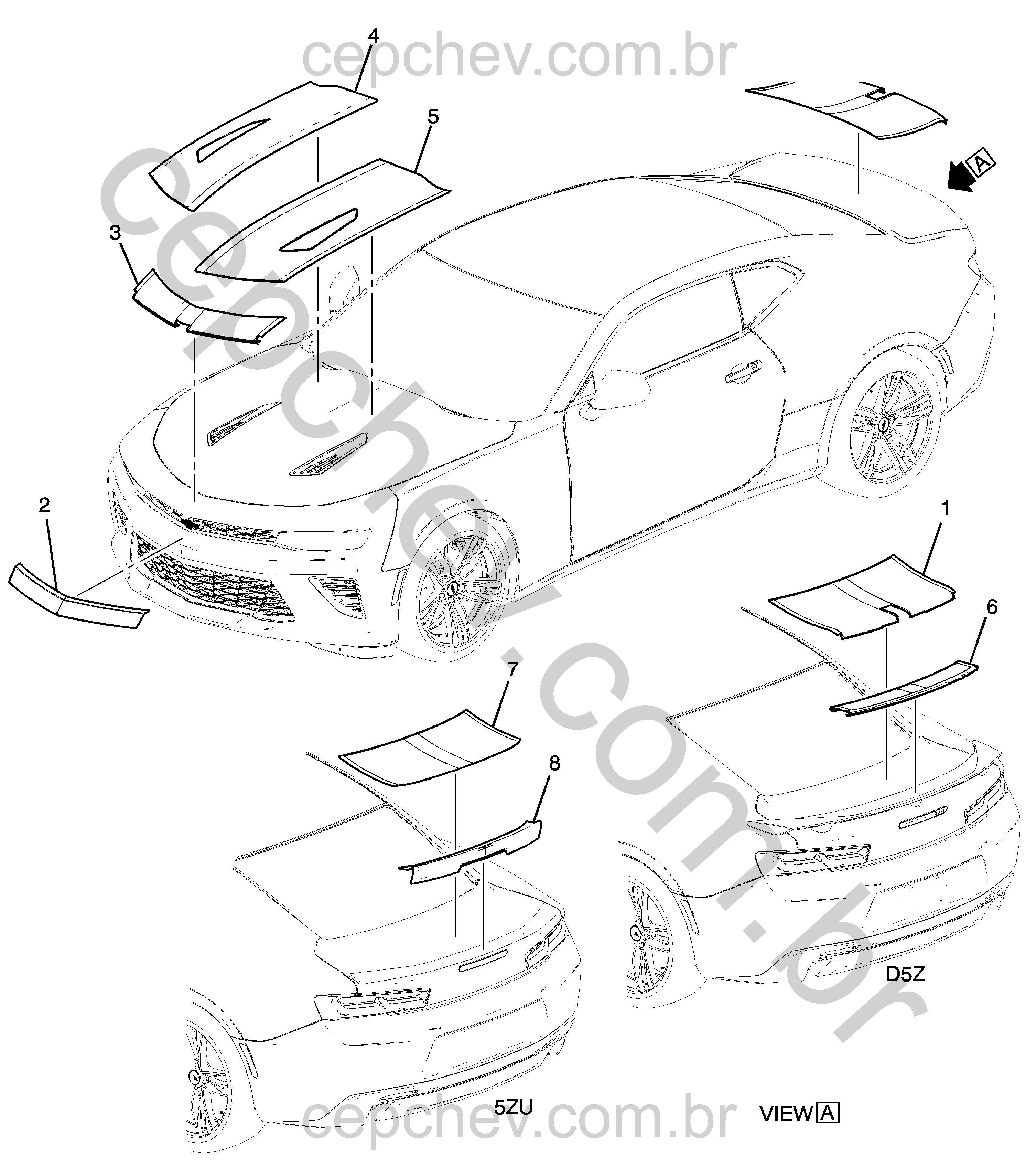 Faixas e decalques para carroceria rally (BO3)