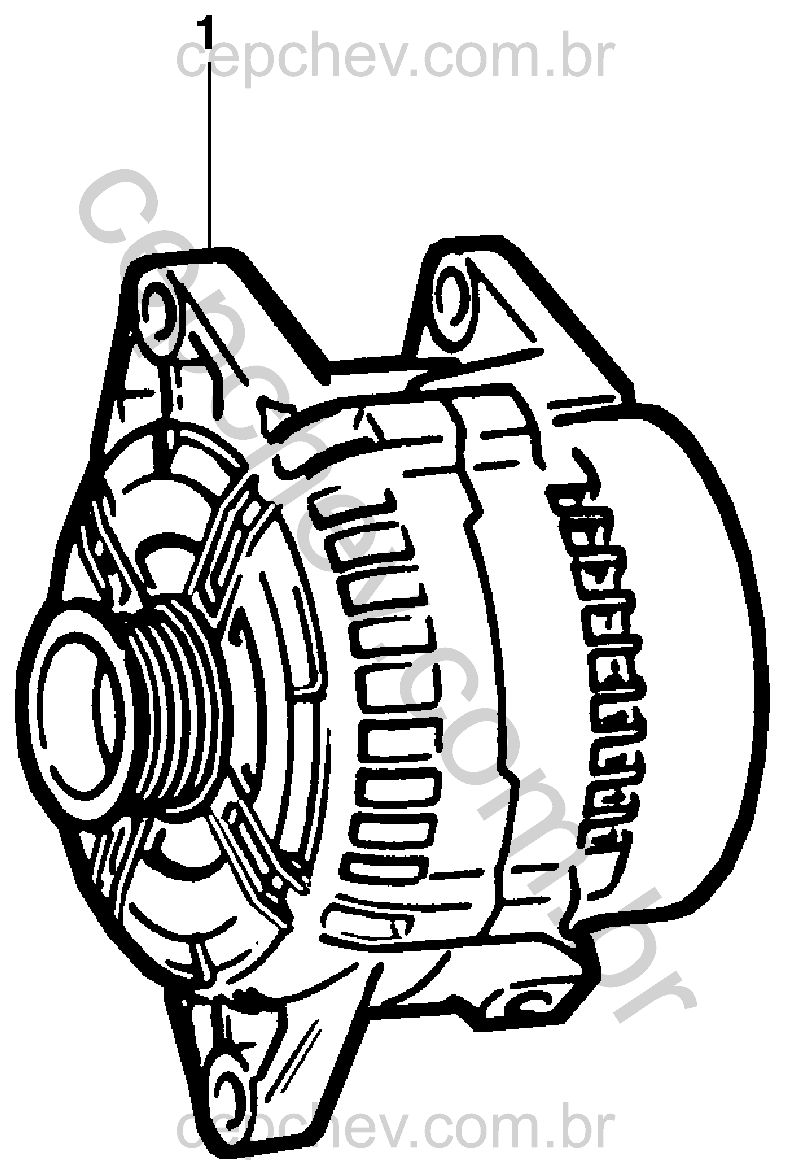 Conjunto alternador 70A Bosch sem tacômetro eletrônico
