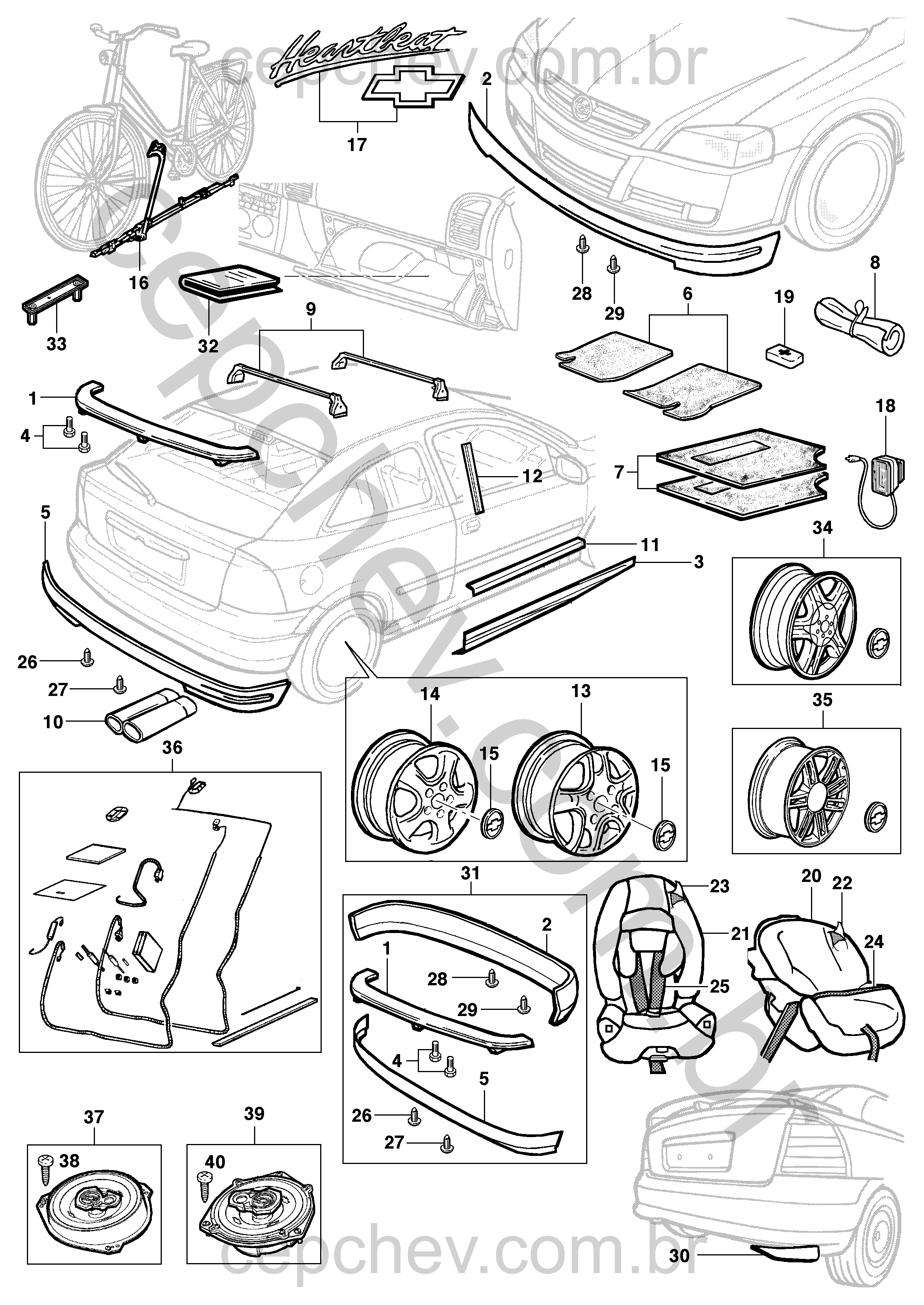 Acessórios para hatch e sedan