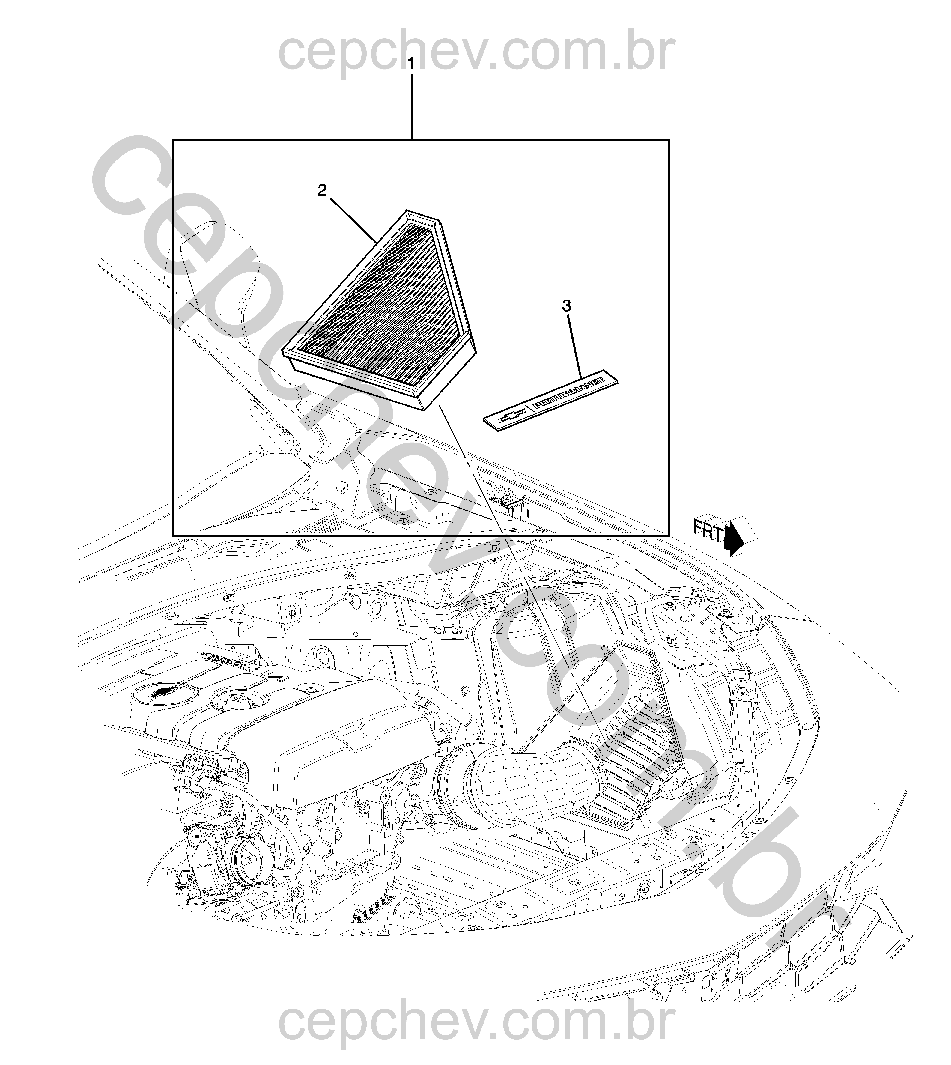 Limpador e filtro de ar para motores LTG 2.0X e LGX 3.6S