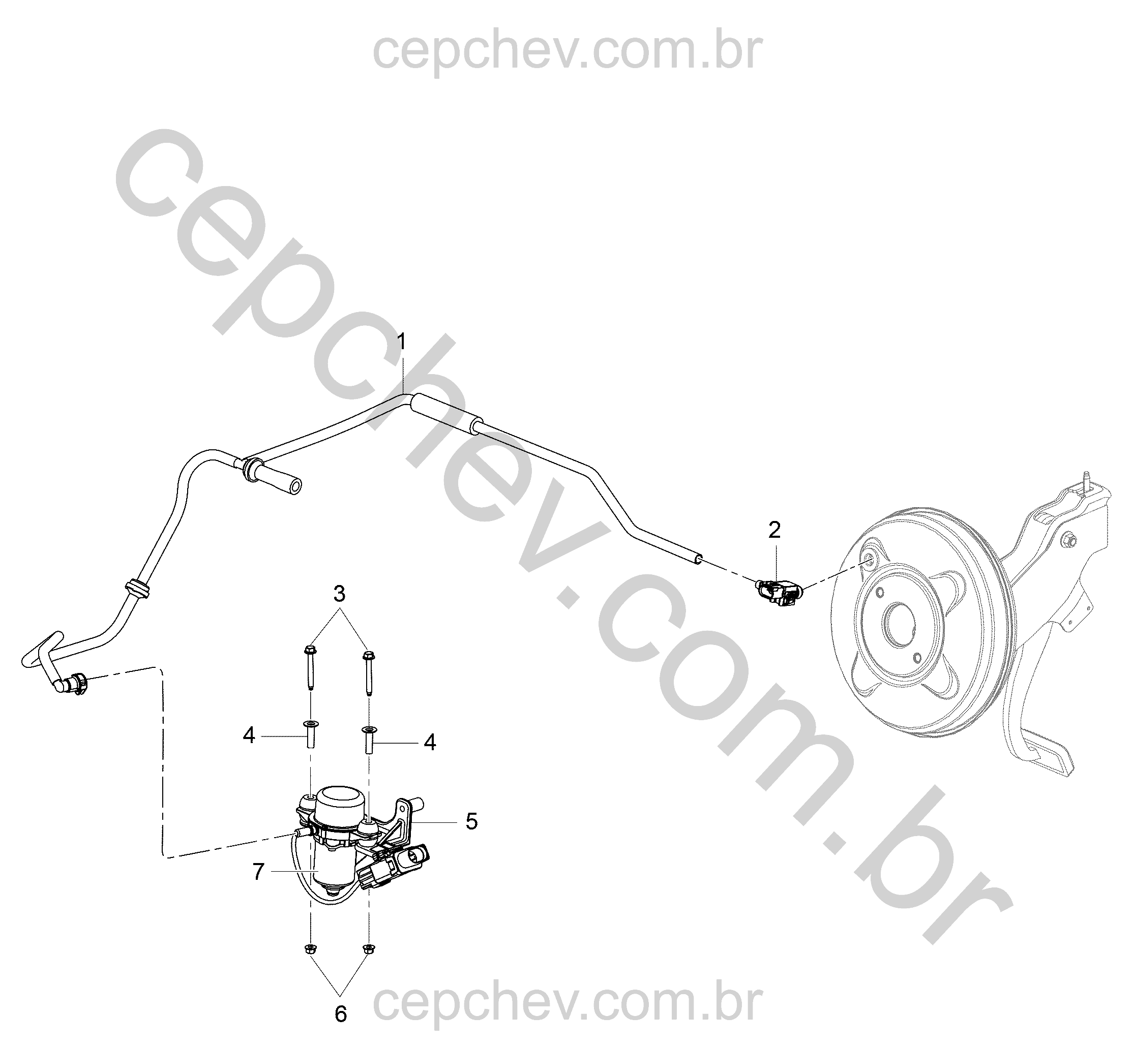 Bomba servo freio e componentes para motor 3.6L gasolina (LFX, LY7)