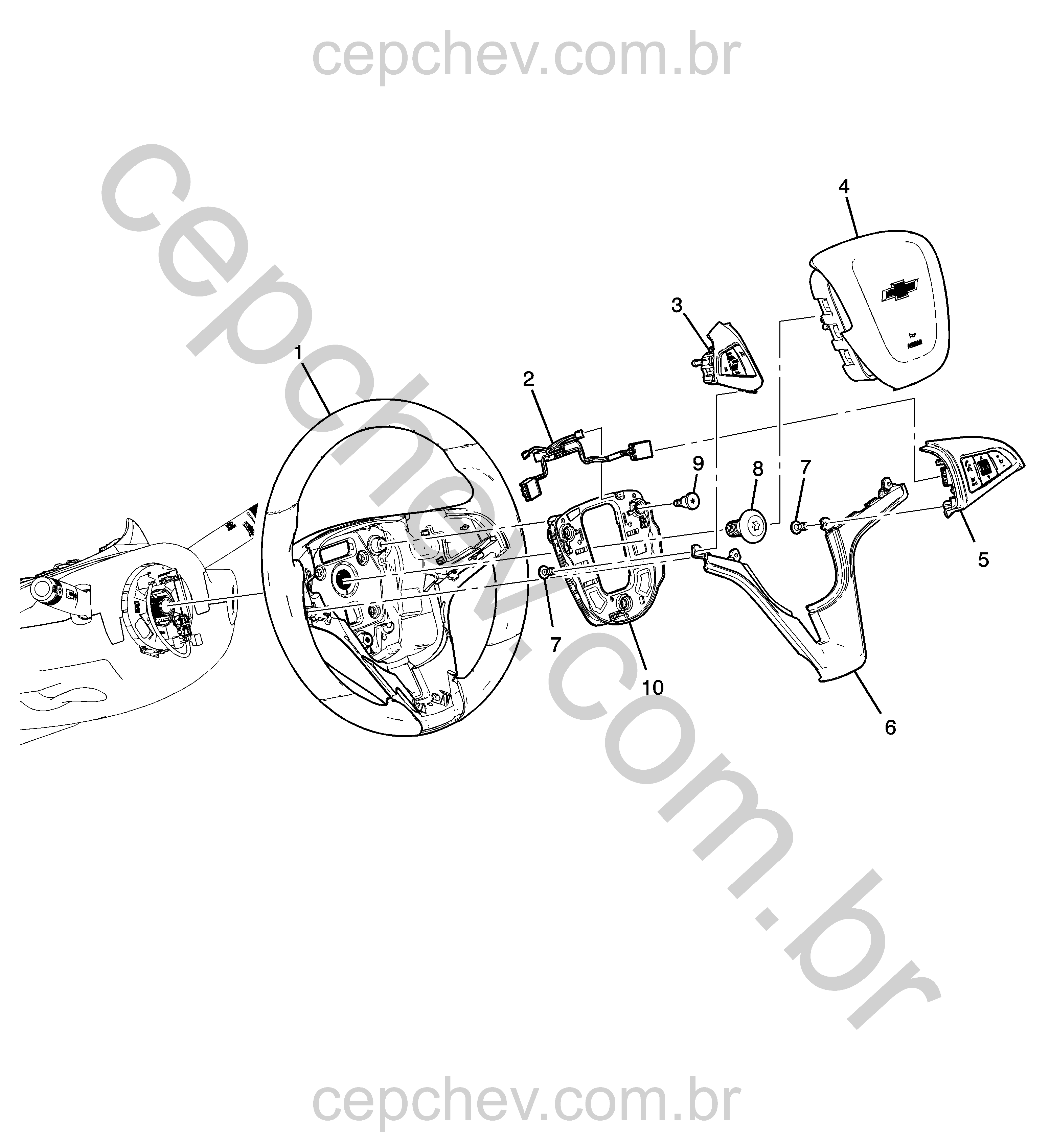 Volante de direção com controle rádio e controlador de velocidade (2014)