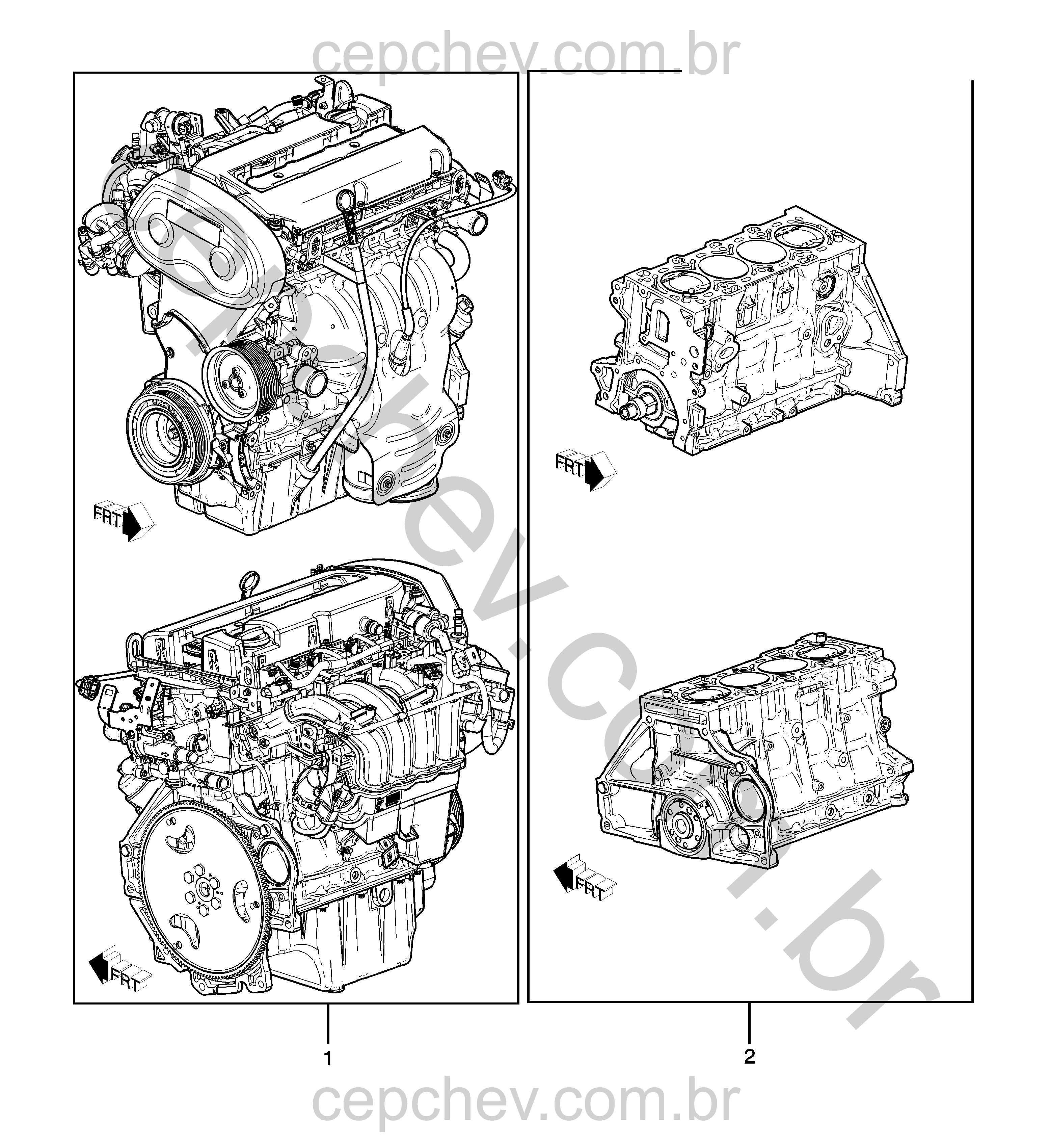 Conjunto motor 1.6L gasolina (98 cilindradas)