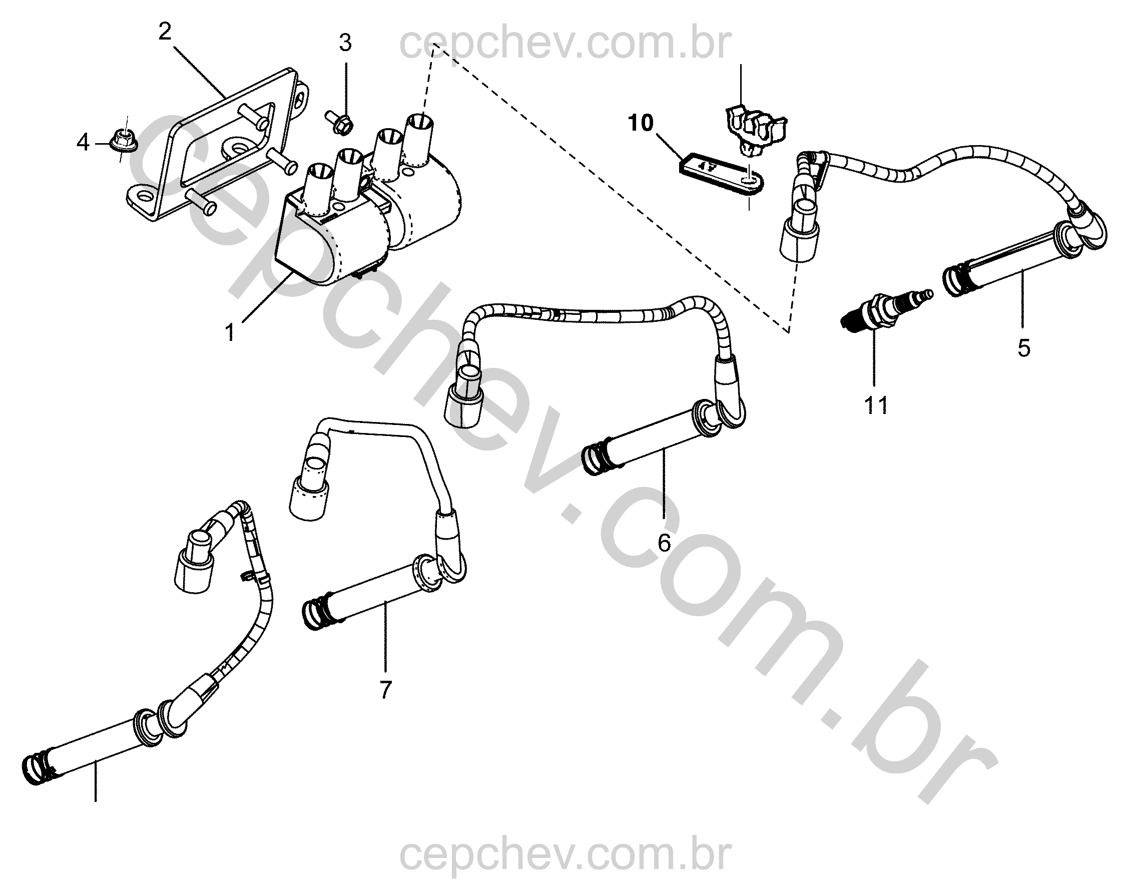 Bobina e módulo de injeção 2.4L flex (LP8) e sistema de ignição completa