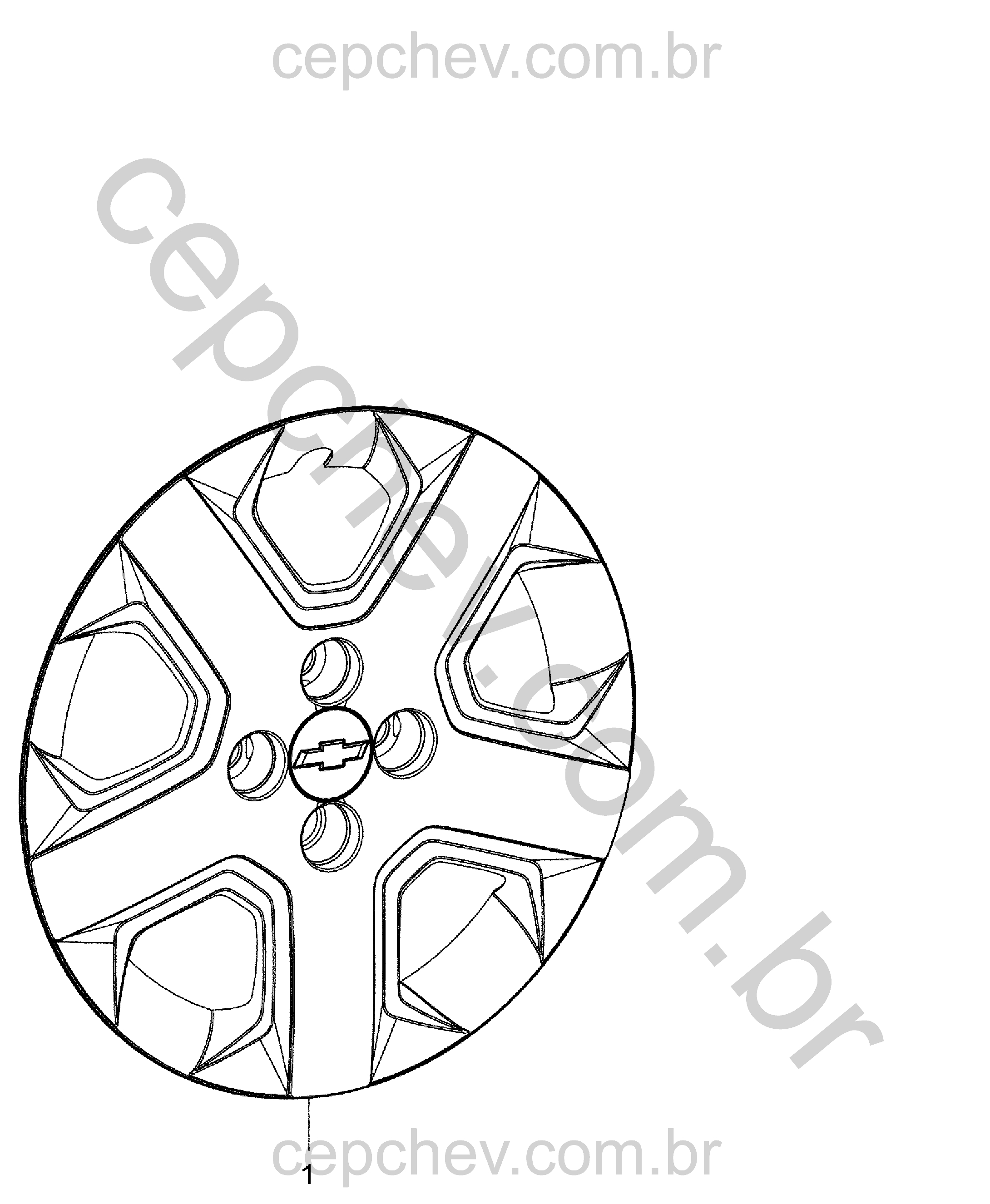 Rodas e tampas de roda niveladas 15" (W3F)