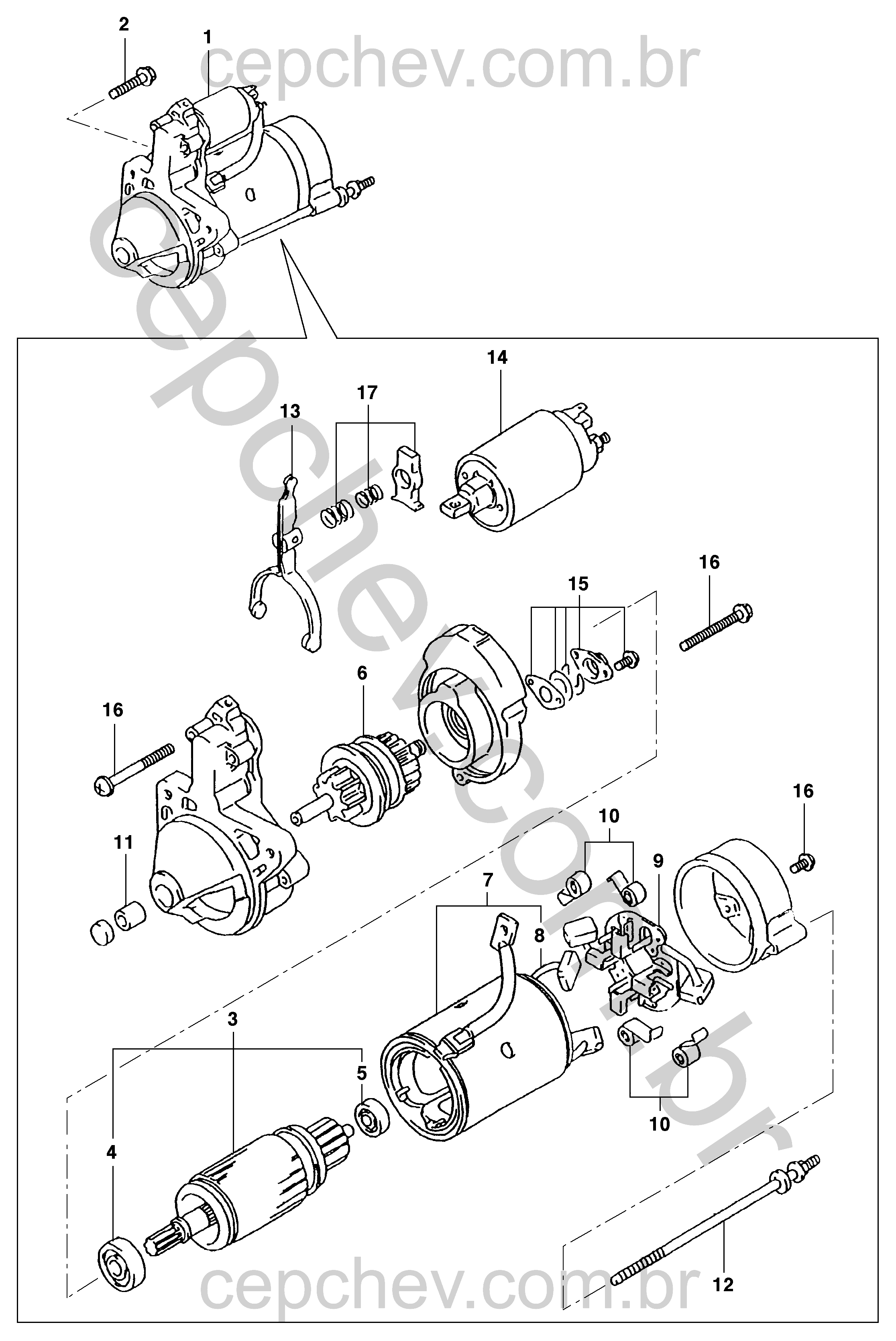 Motor de partida e componentes diesel (2001)