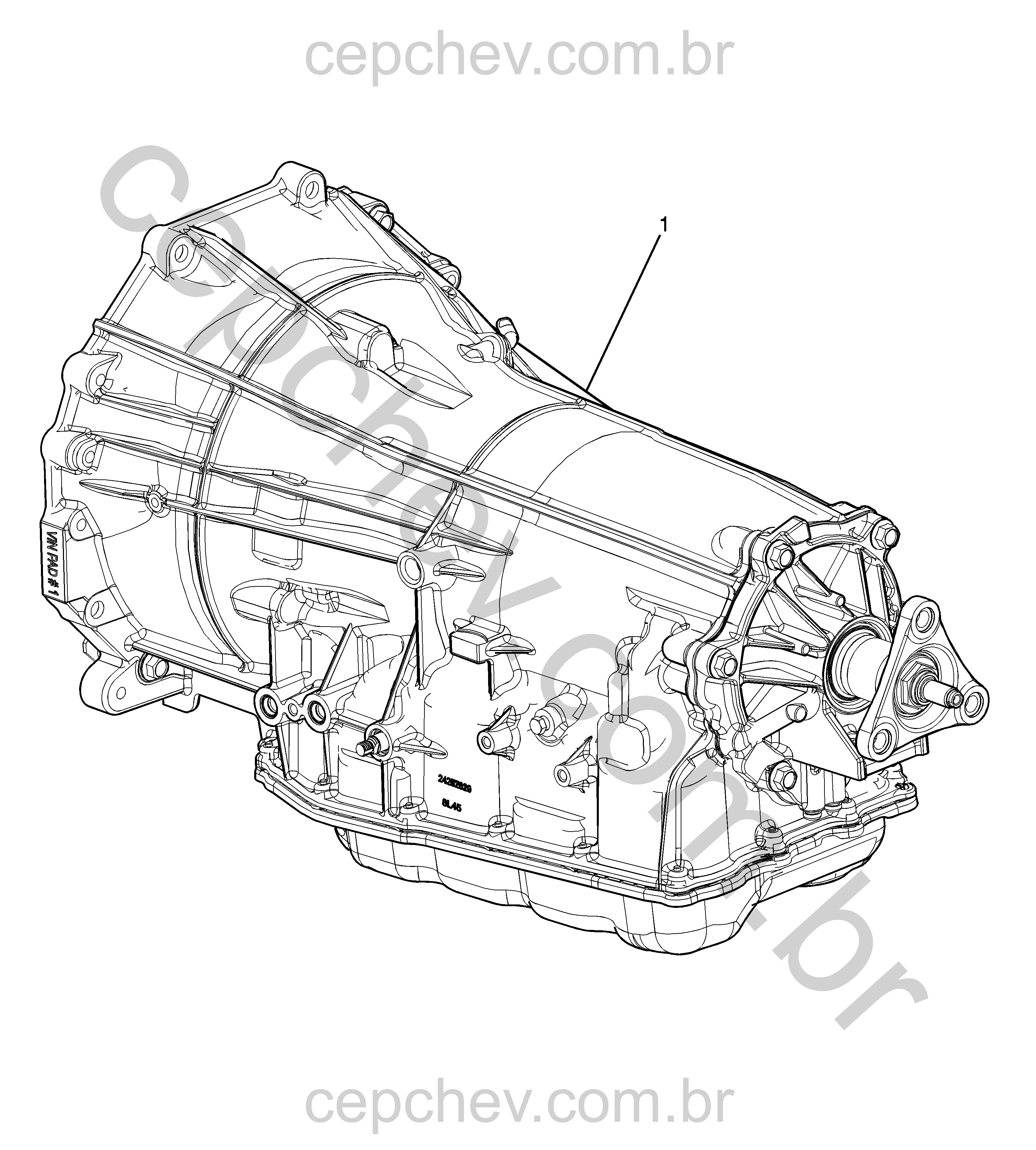 Conjunto da transmissão automática 8L45