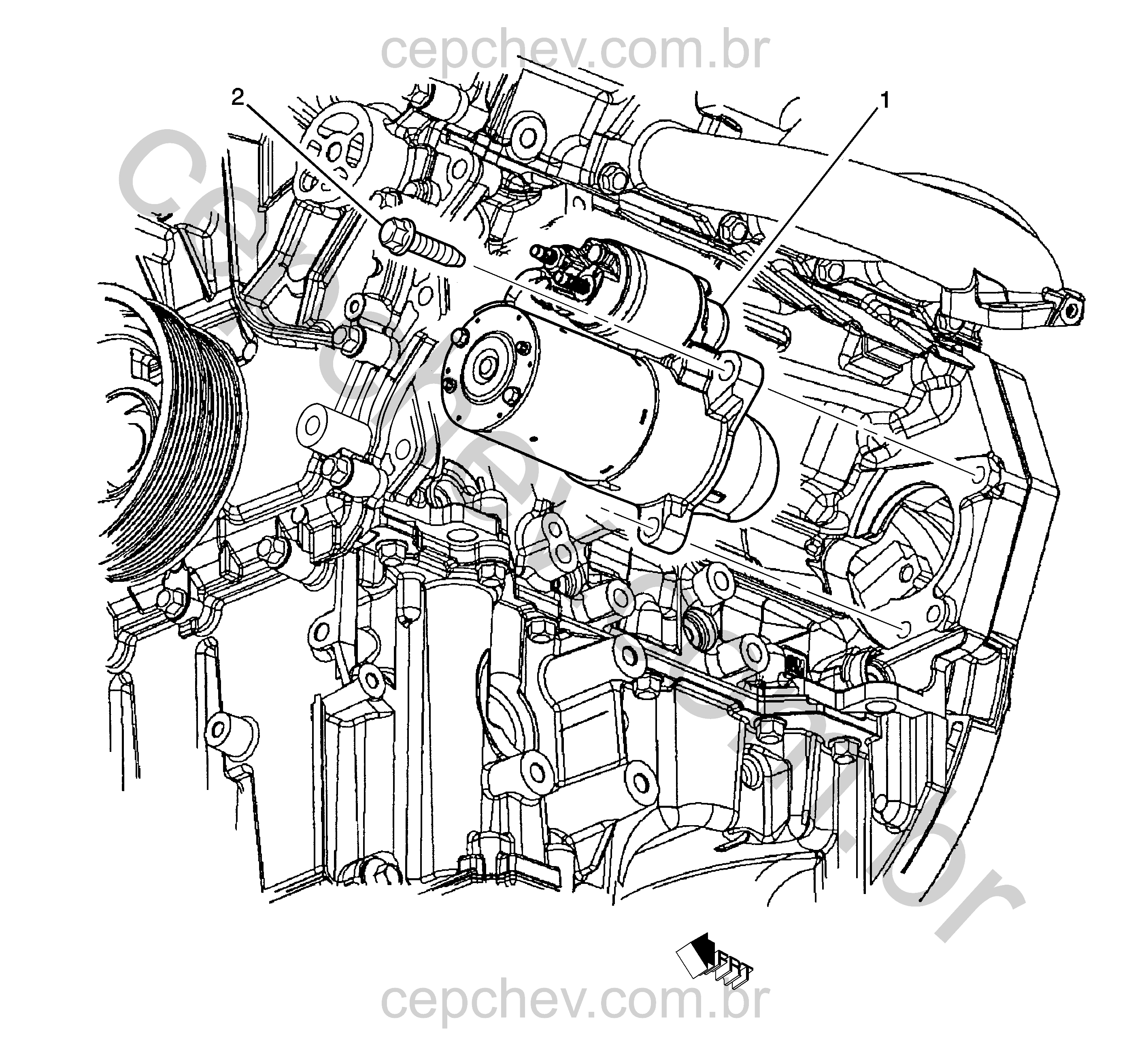 Suporte do motor de arranque LY7/3.6 e motor de partida