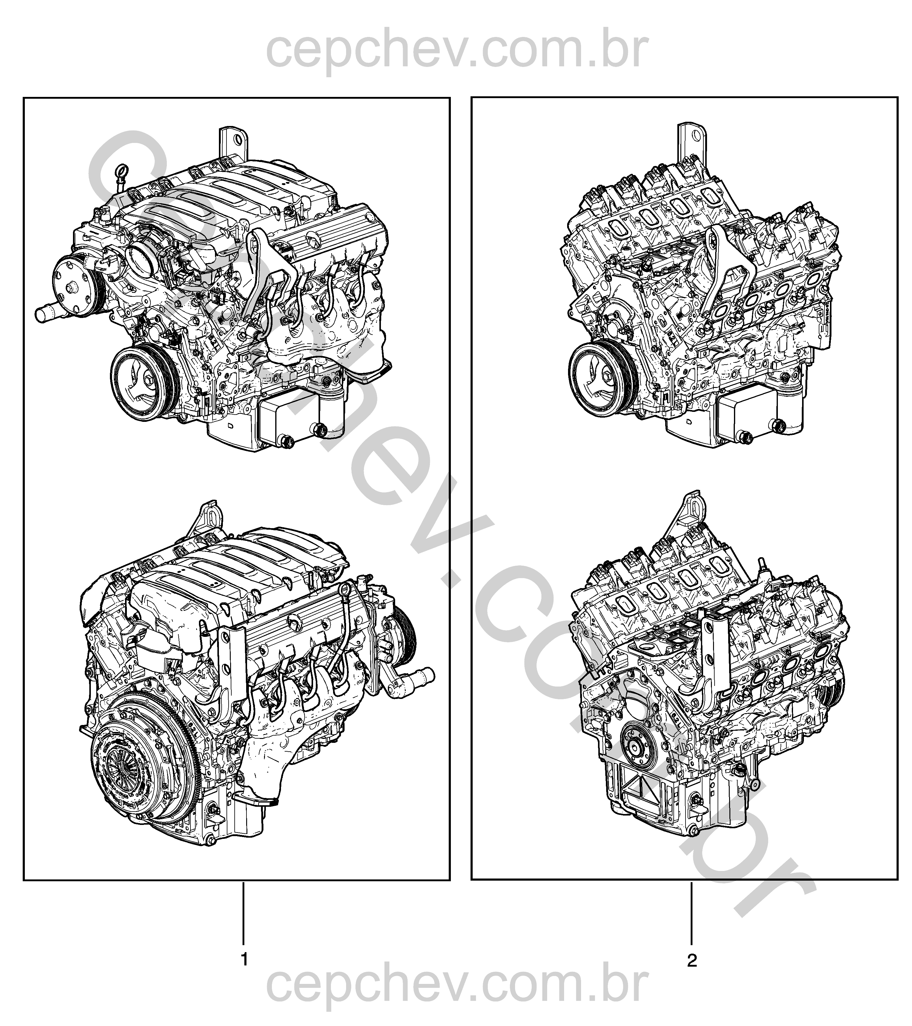 Conjunto motor 6.2L gasolina manual MM6