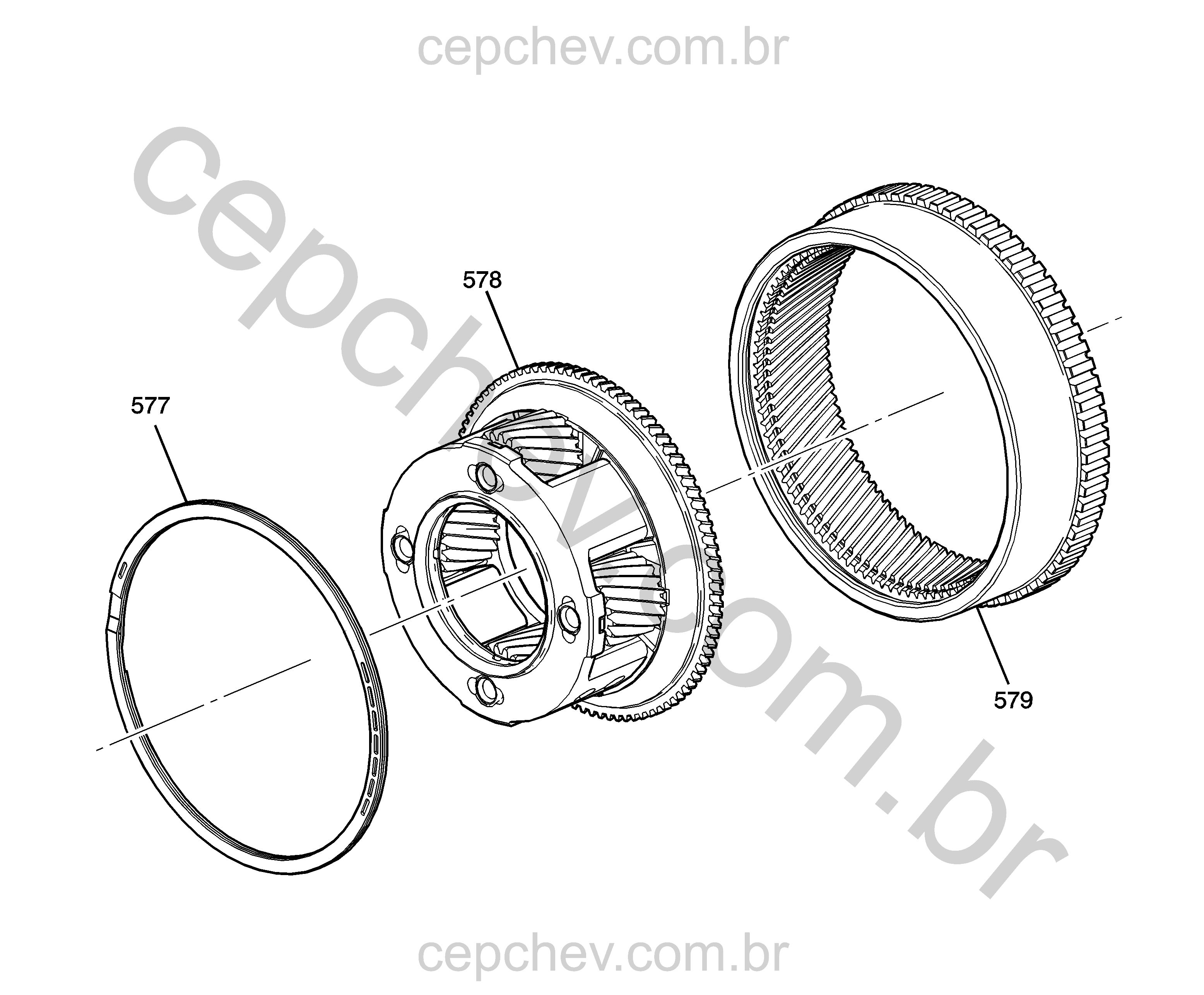 Transmissão automática (M5T) (8L45) conjunto transportador reação