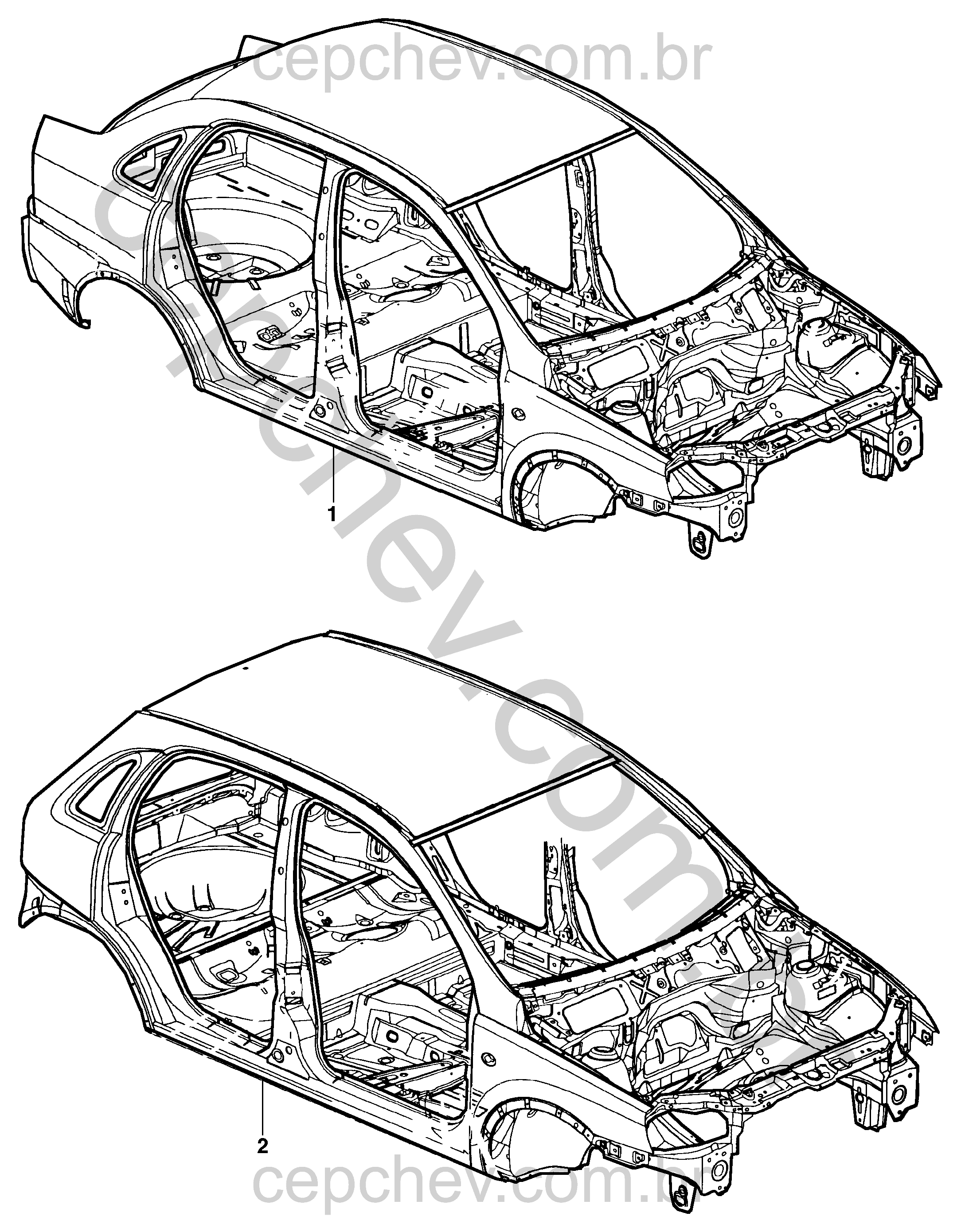 Carroceria para sedan e hatch