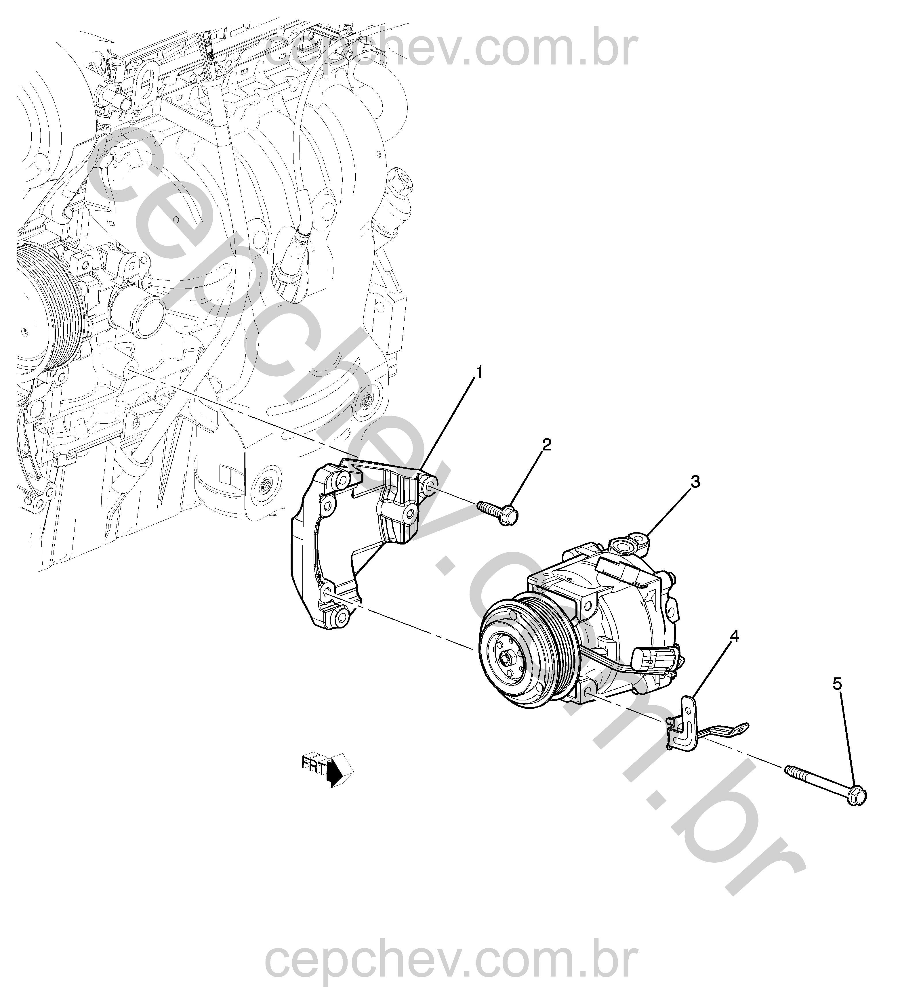 Ar condicionado montagem compressor (LFH/1.8W) (2014) JB, JC76