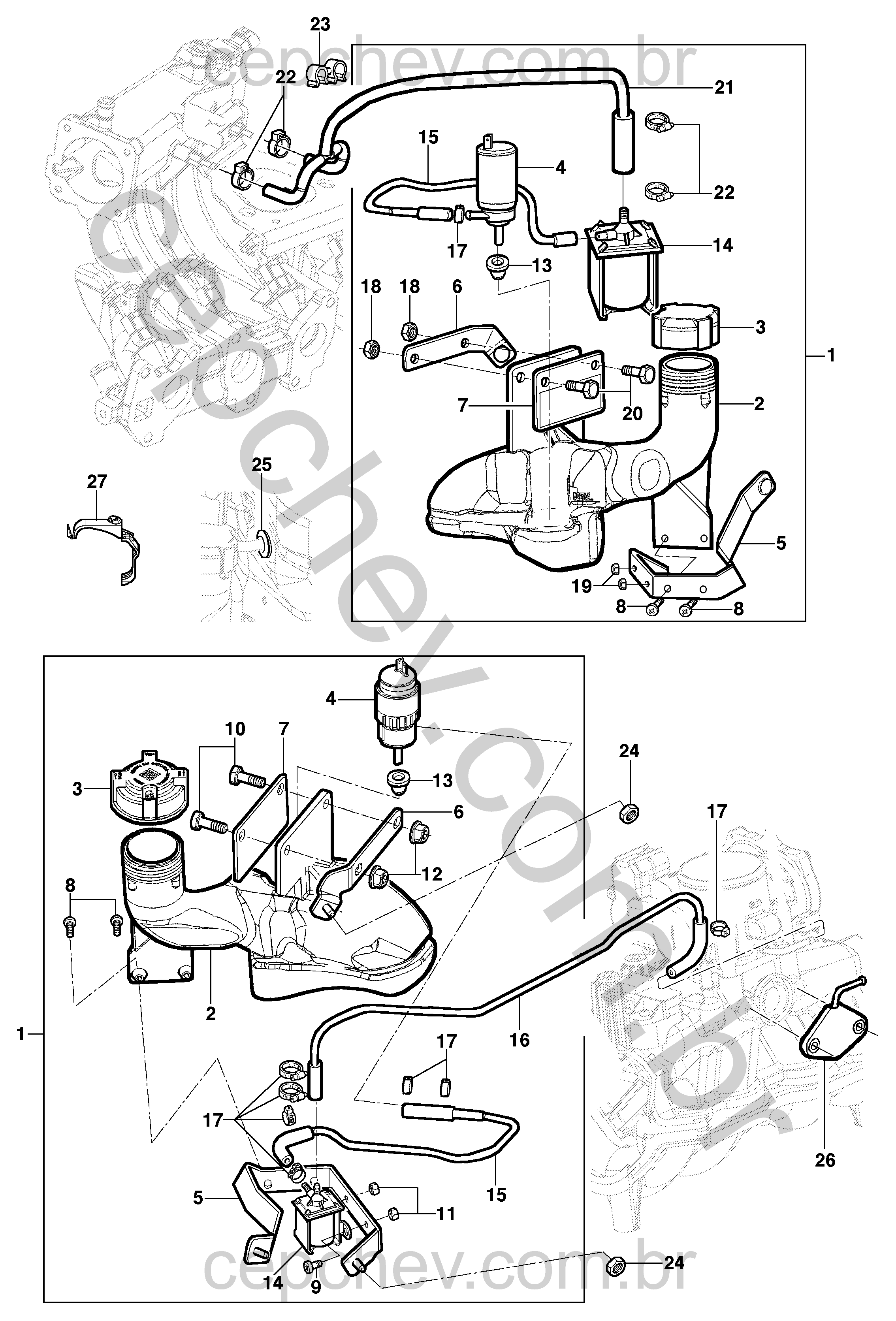 Sistema de partida a frio para sedan, hatch e pick-up