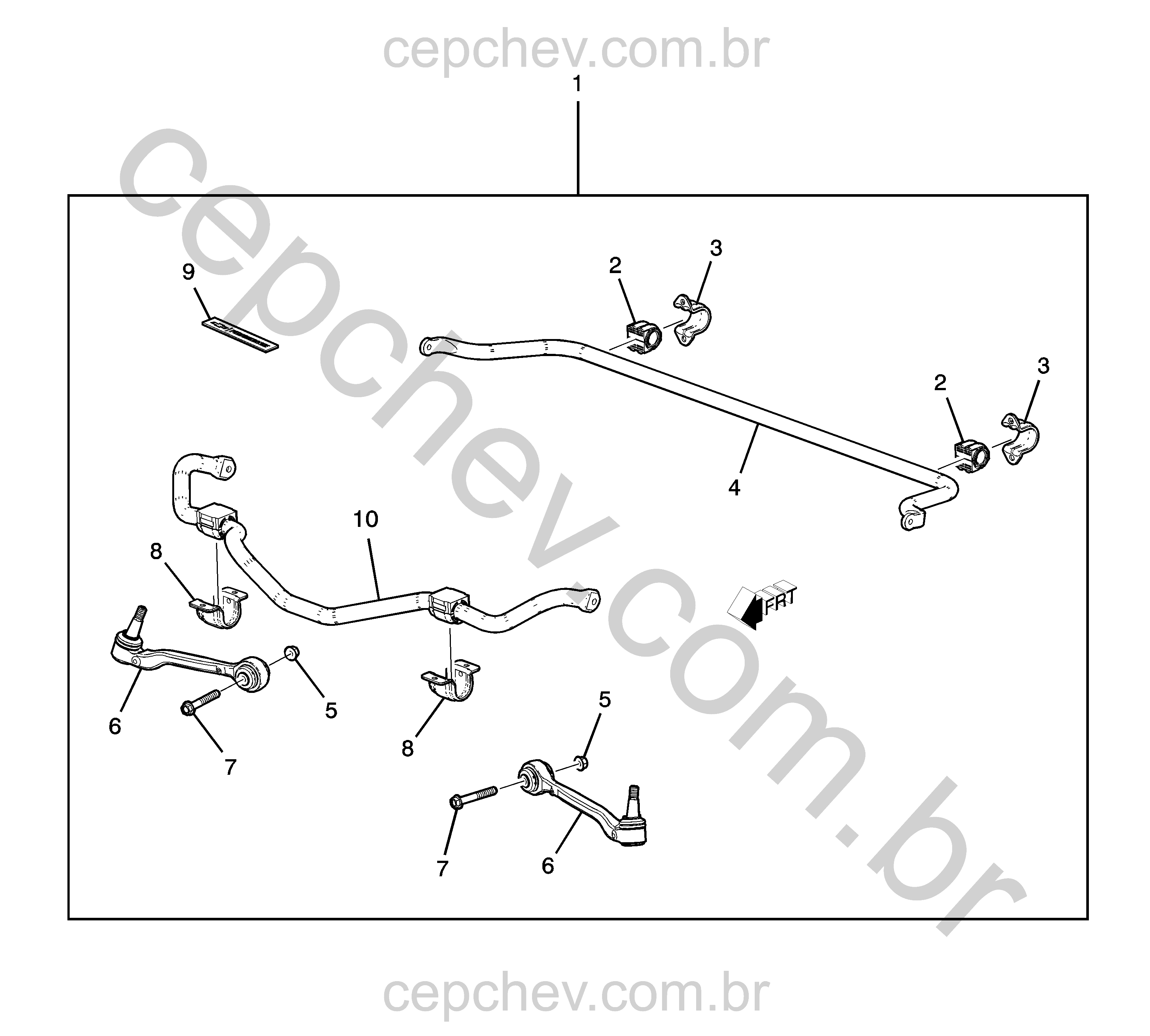 Suspensão dianteira e traseira com kit barra estabilizadora (2017–2024)
