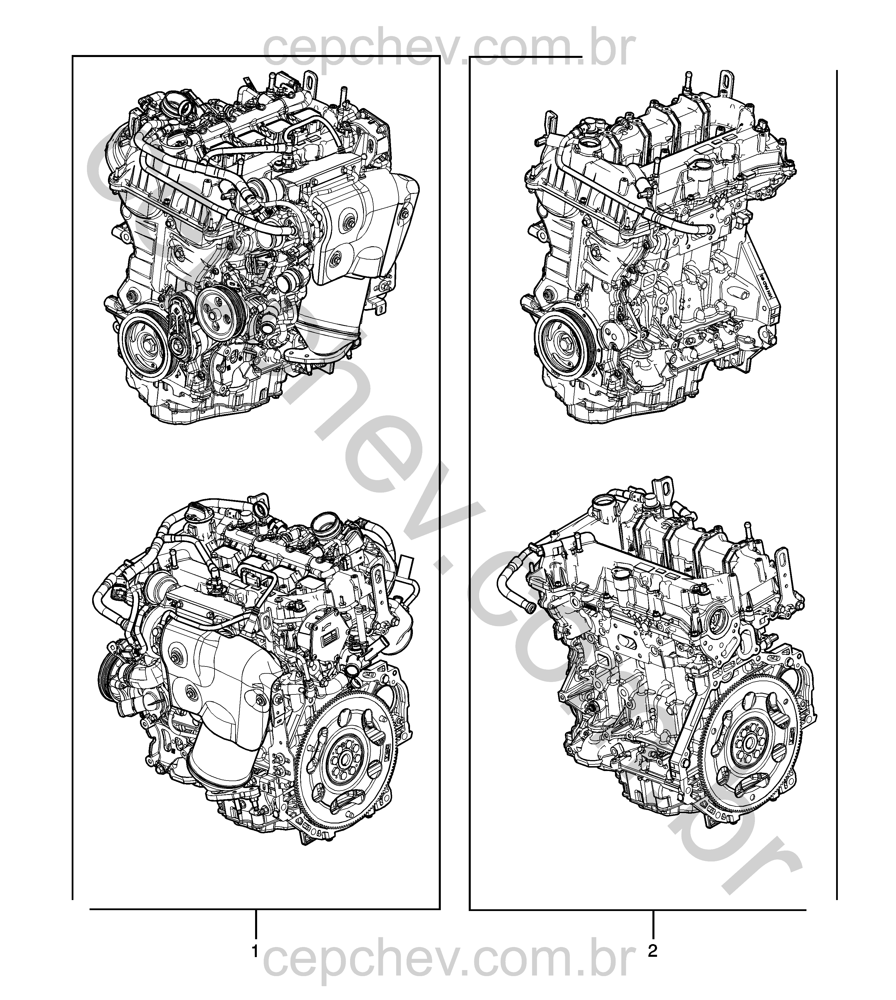 Conjunto motor 1.4 gasolina (86 CID)