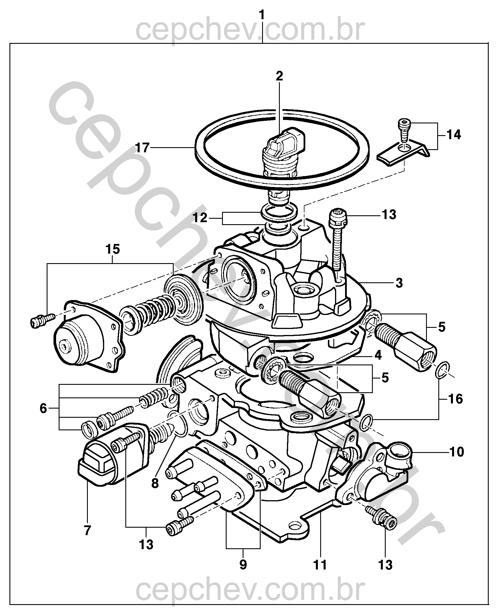 Unidade de injeção e componentes do motor gasolina LM3