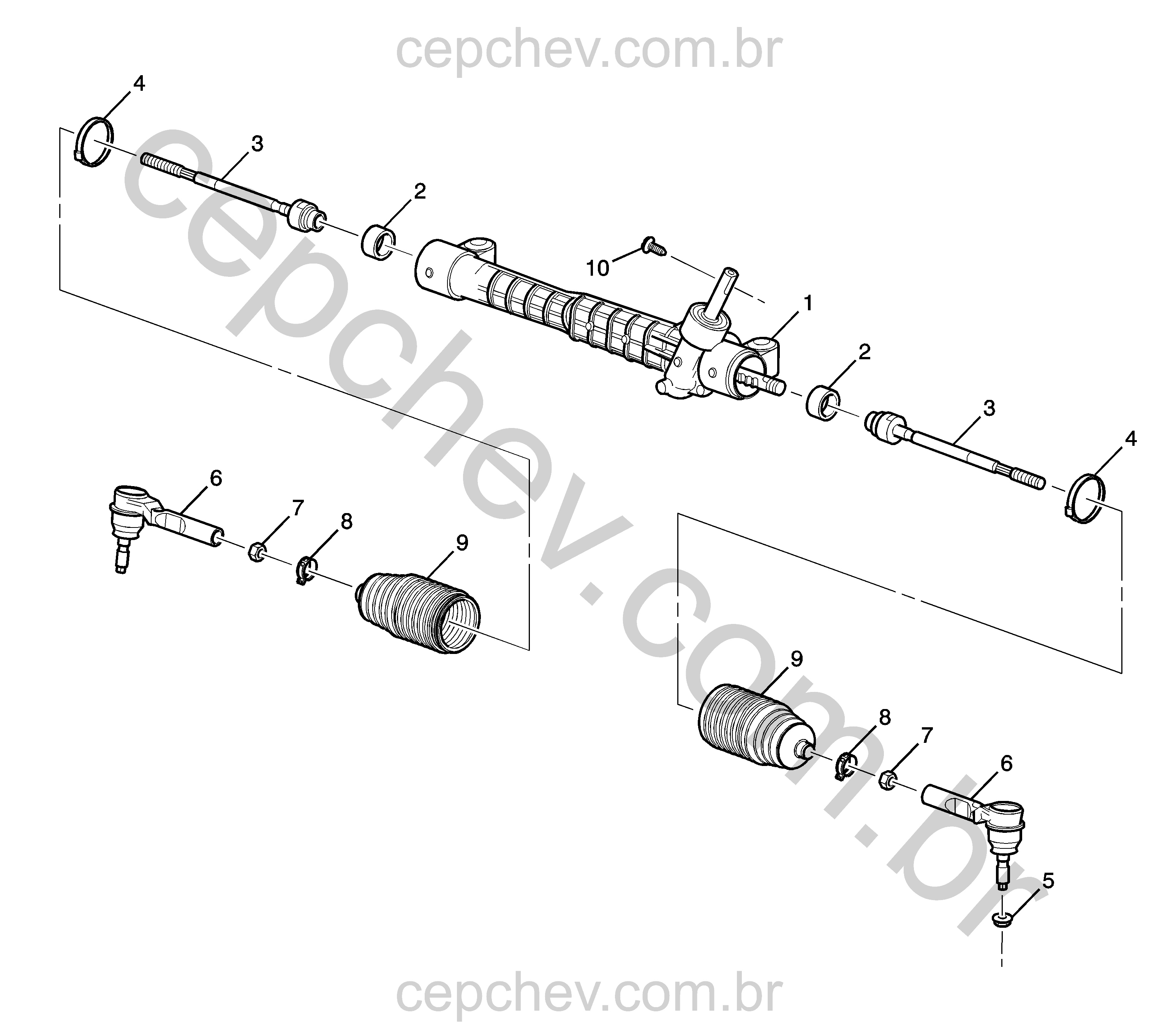 Conjunto de caixa de direção (LE9/2.4V) (2010)