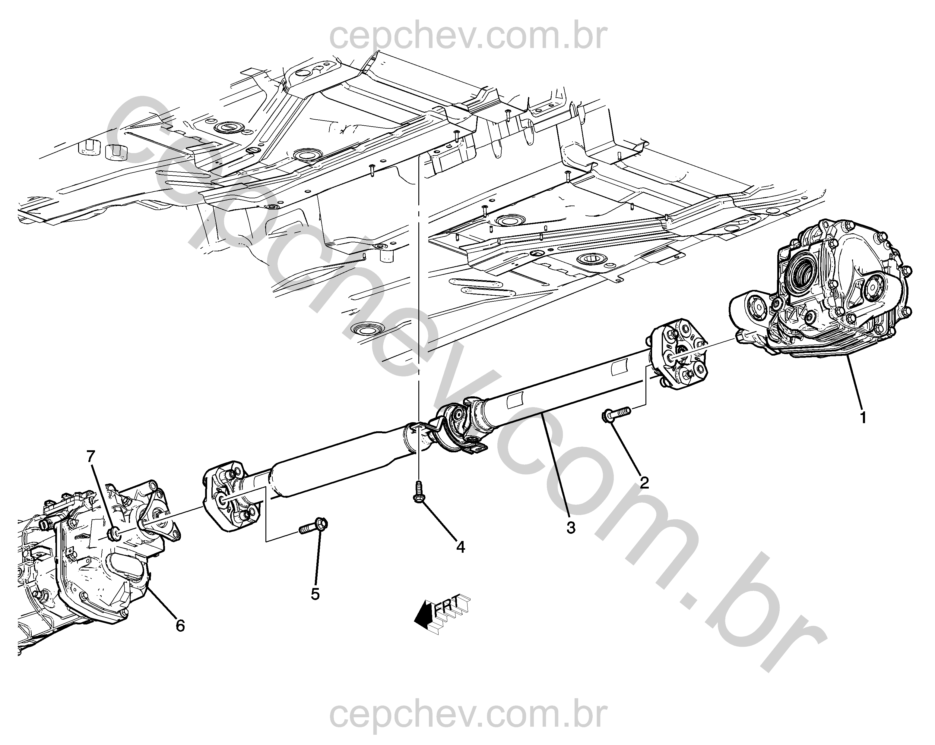 Suporte e eixo de propulsão e transmissão manual