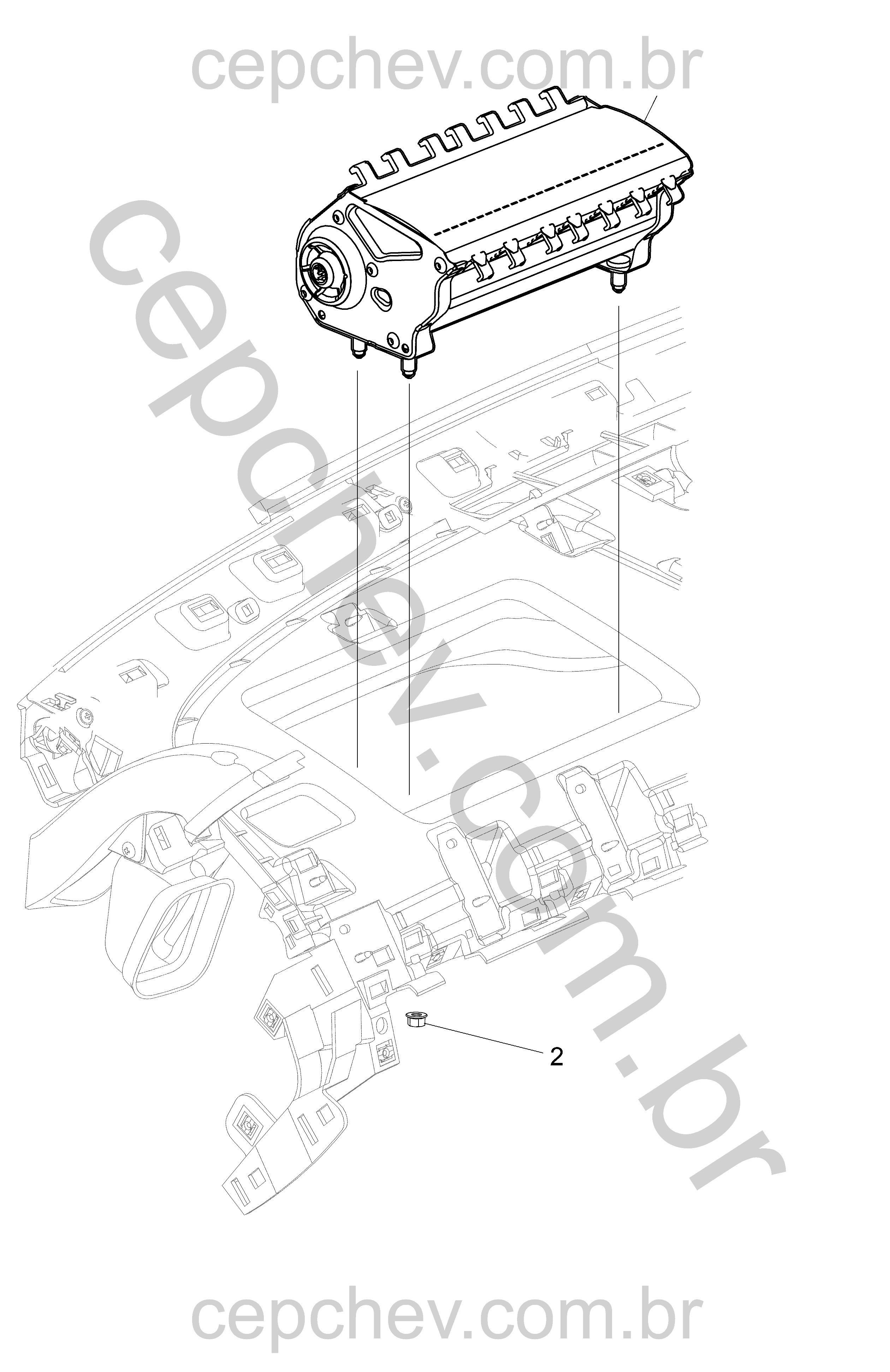 Sistema air-bag suplementar passageiro