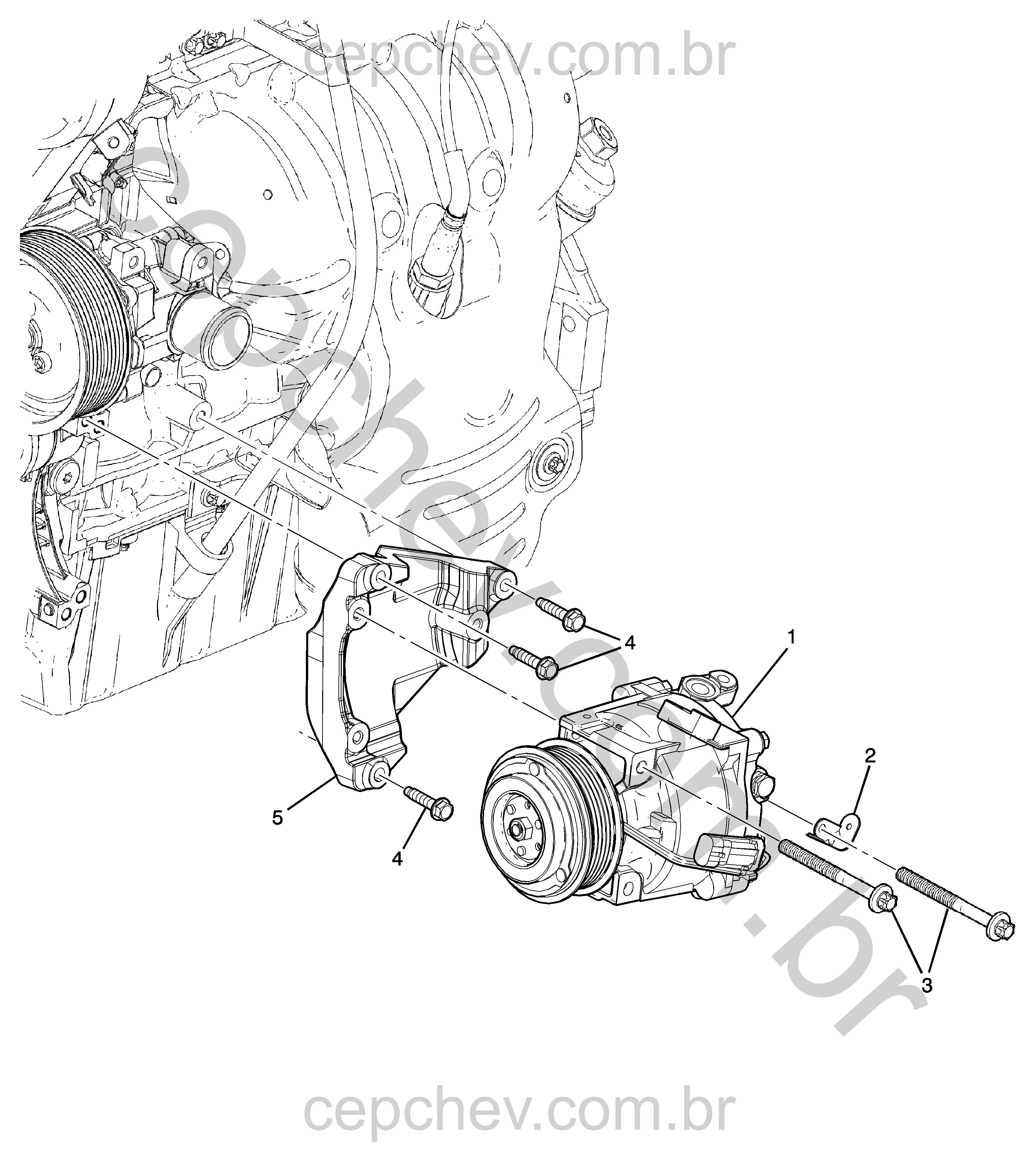 Ar condicionado montagem compressor (LFJ/1.6-0) (2013–2014)