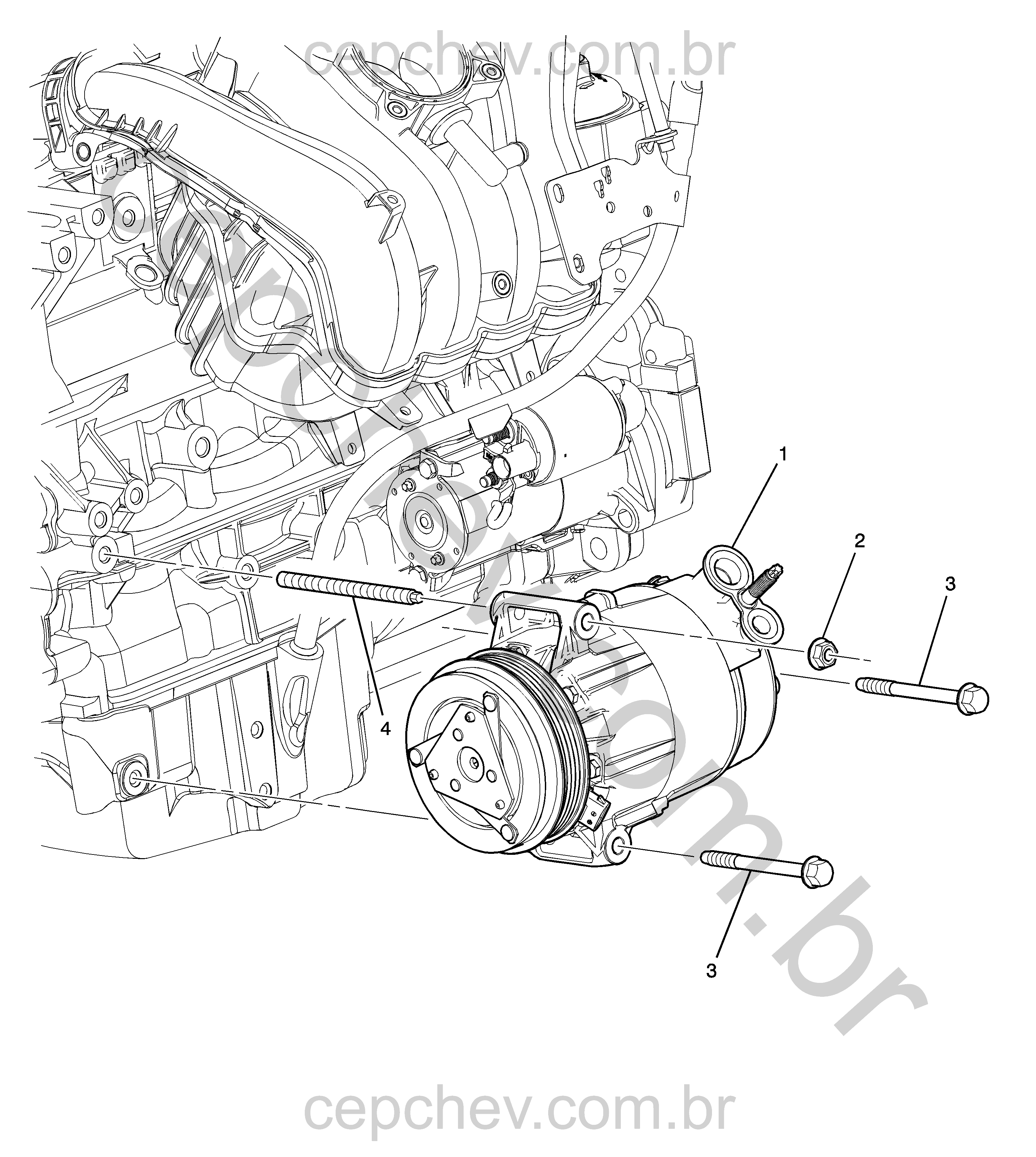 Ar condicionado montagem compressor (LE9/2.4V) (2011)