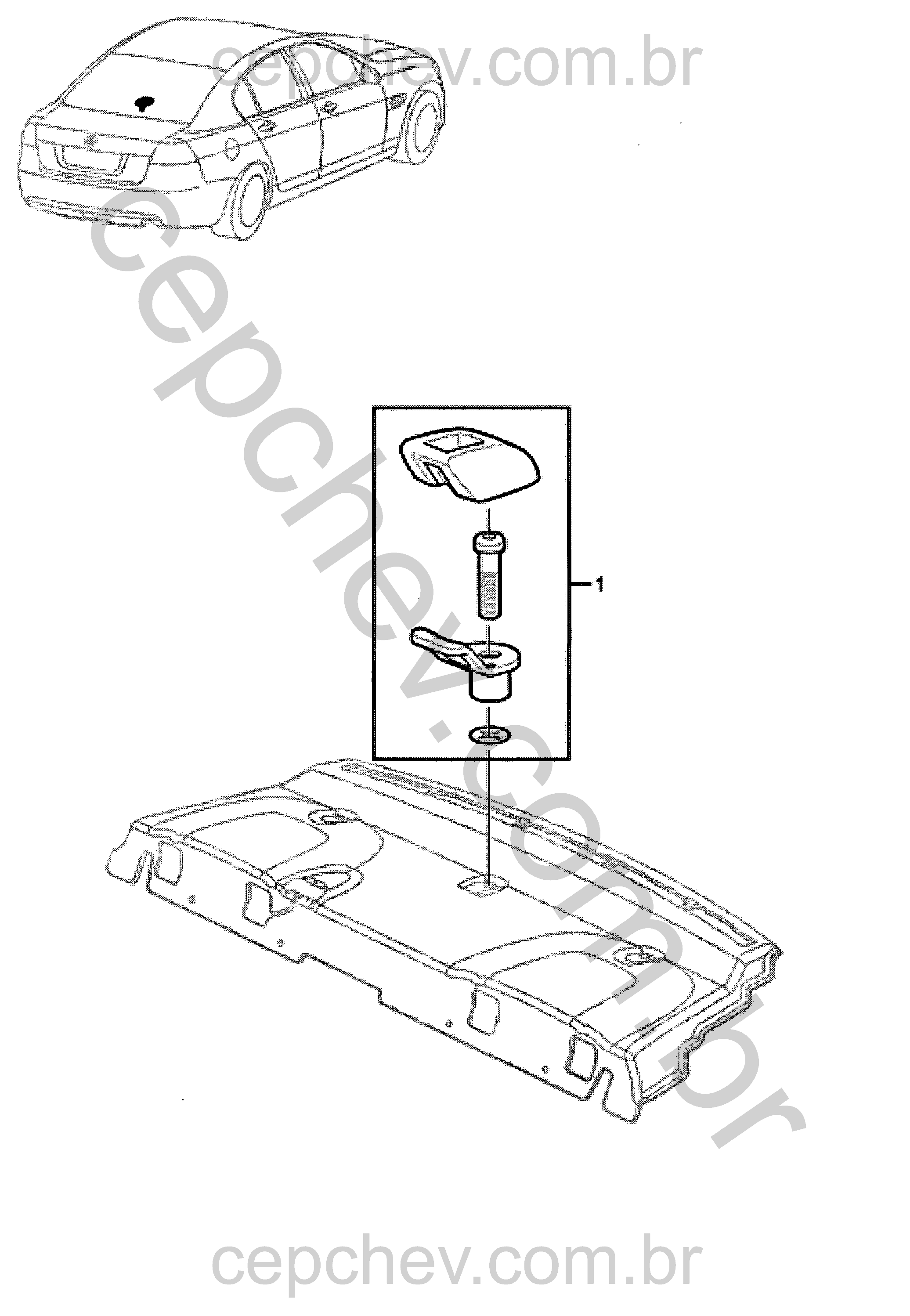 Acabamento interno e adaptador para proteção infantil (sedan)