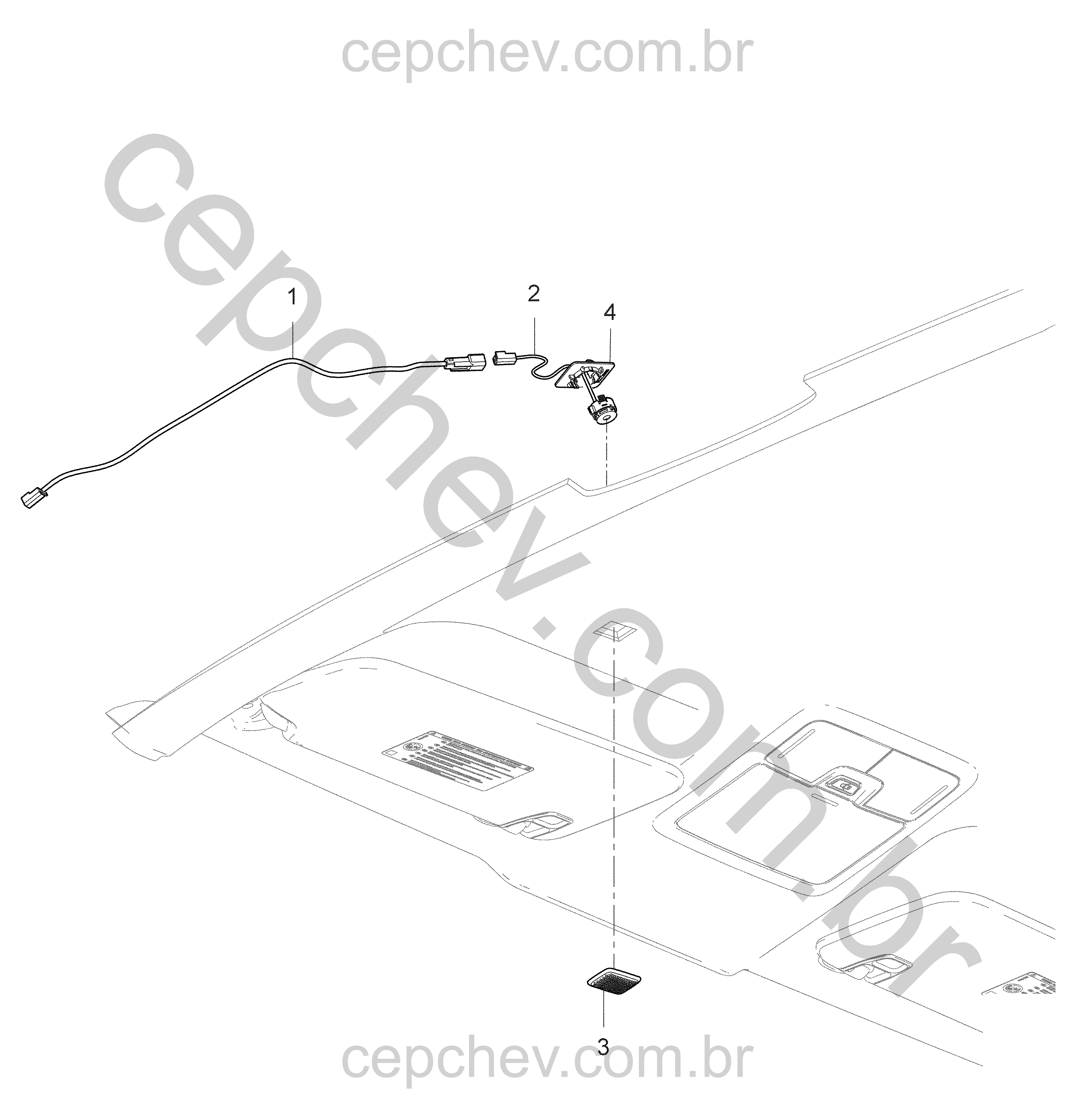 Sistema de comunicação e microfone com fiação e acabamento interno