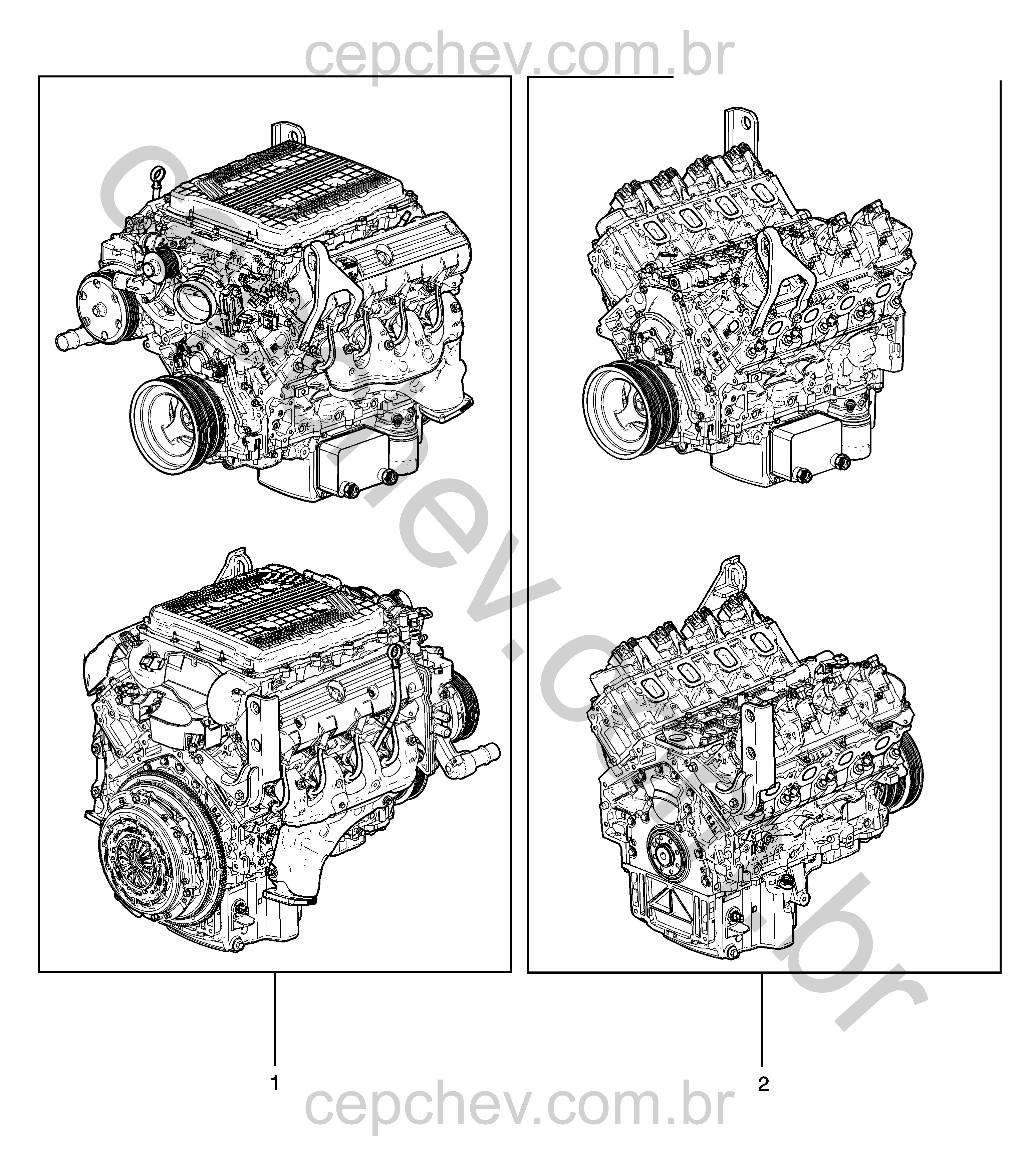 Conjunto motor 6.2L gasolina manual