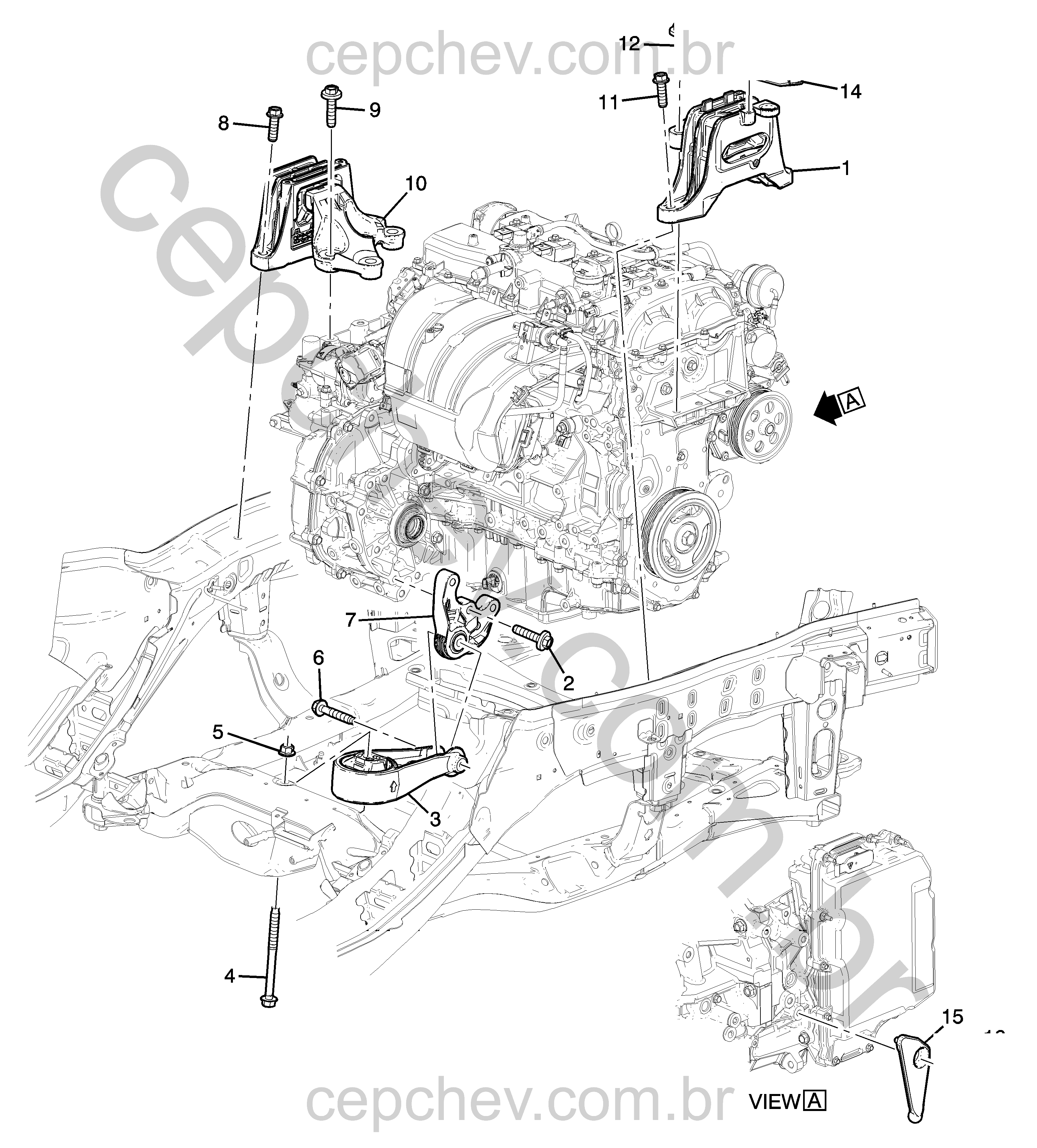Montagem motor e transmissão 2.0X automático (2018) (2)