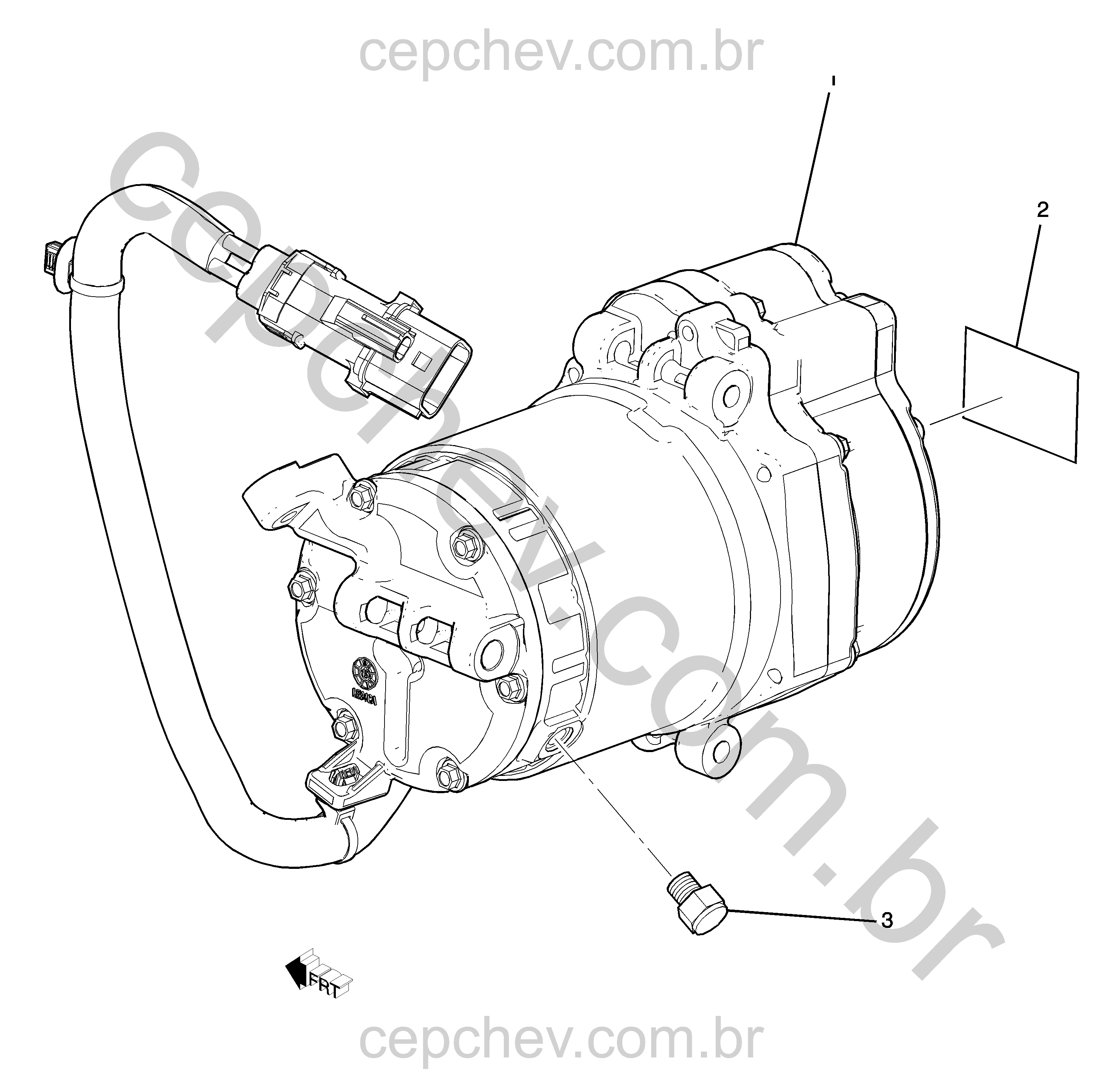 Compressor e componentes do ar-condicionado (2017–2021)