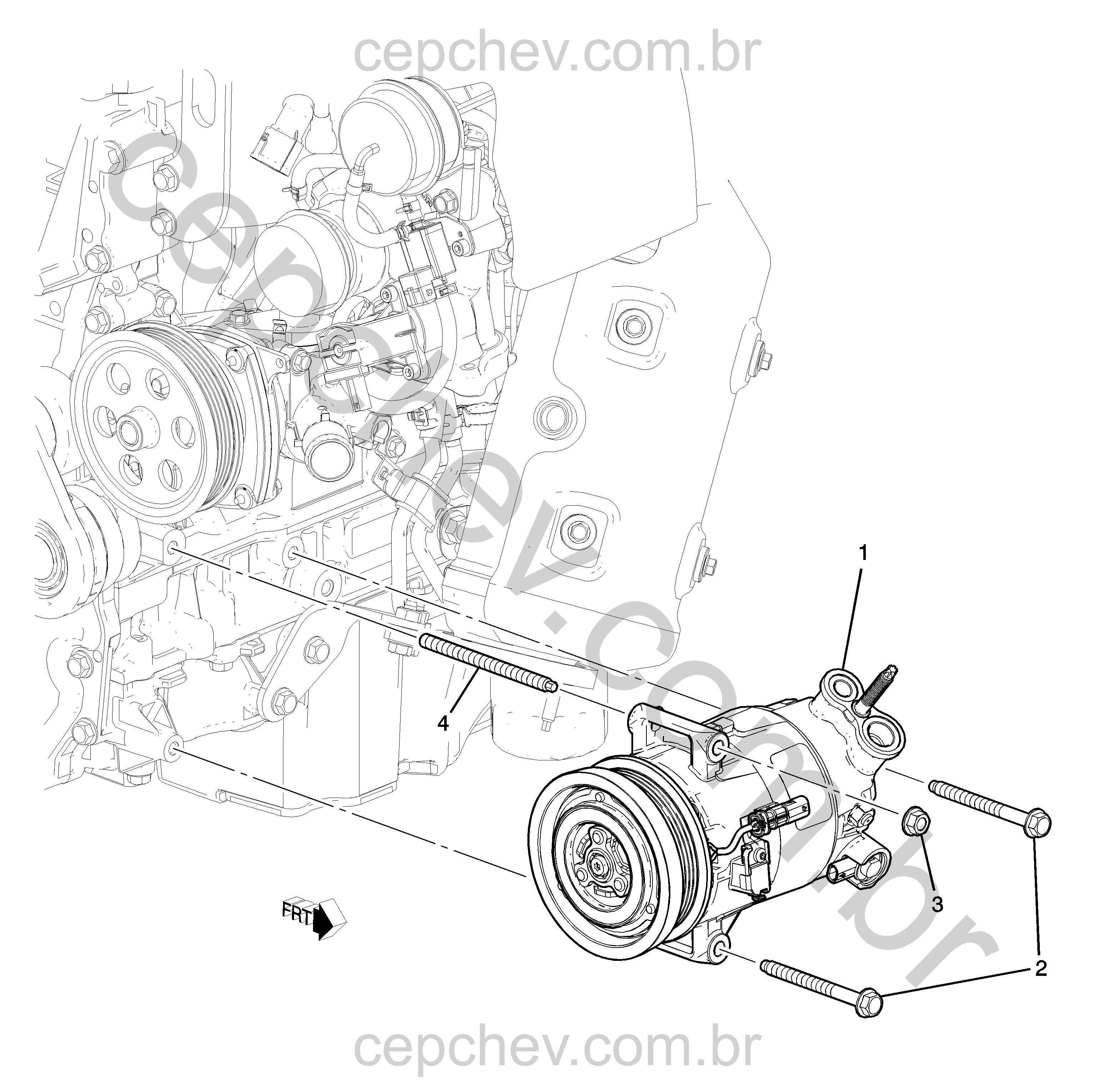Ar-condicionado montagem compressor (LTG/2.0X) (2020–2021)